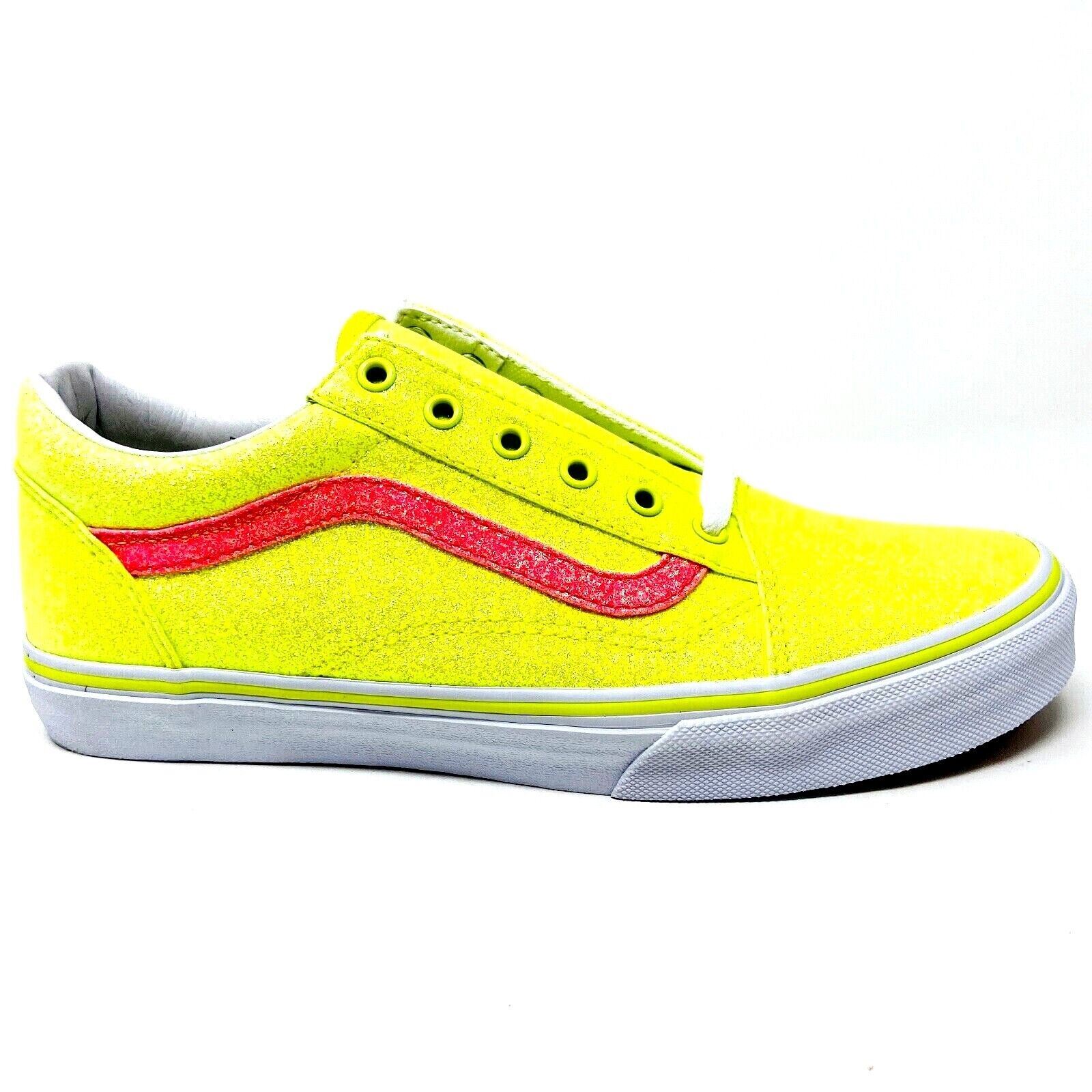 VANS★OLD SKOOL★NEON LEMON TONIC/TRUE WHITE Vans Old Skool (Neon) Lemon Tonic True White Womens Shoes