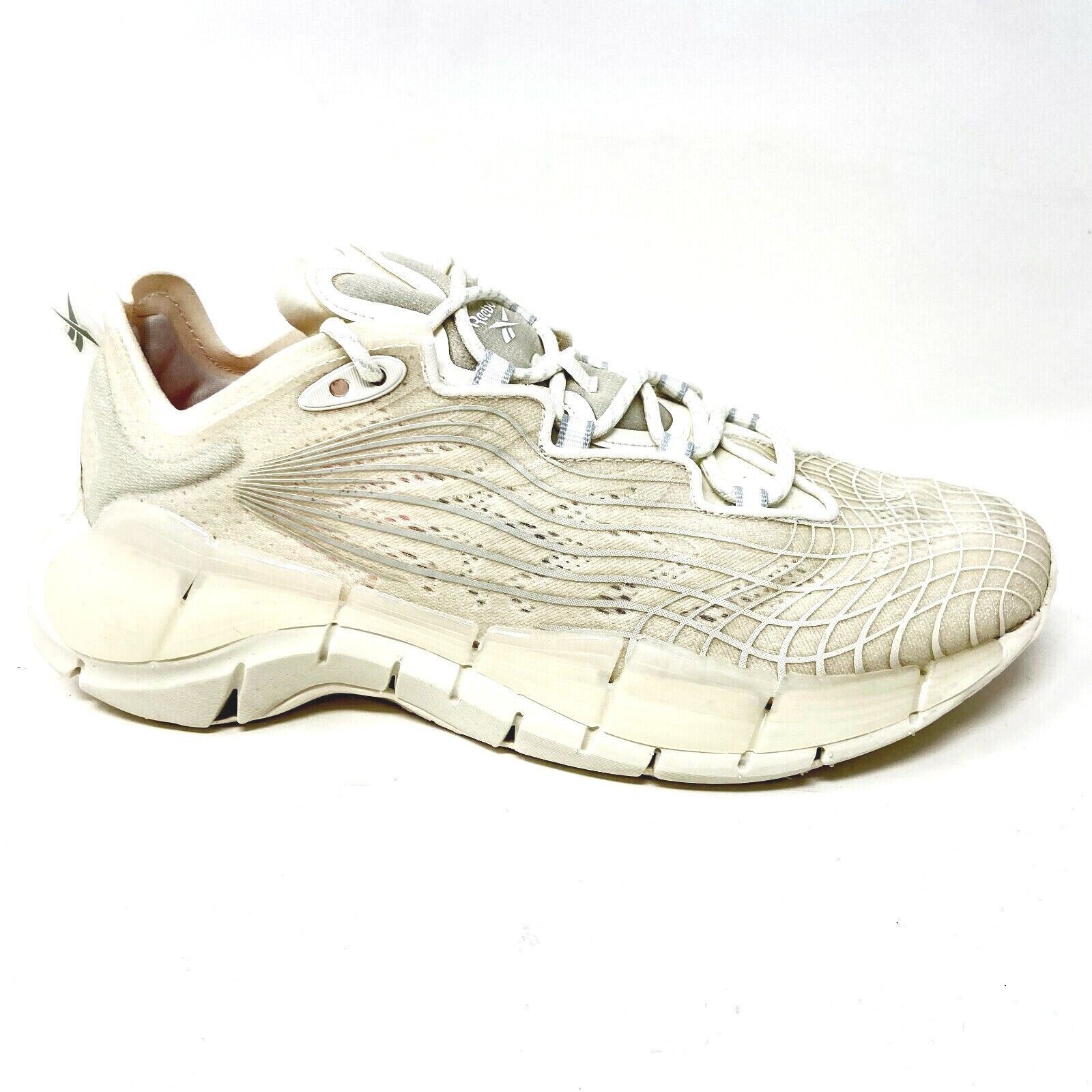 Reebok Zig Kinetica II Chalk Pure Grey Mens Size 8.5 Running Shoes