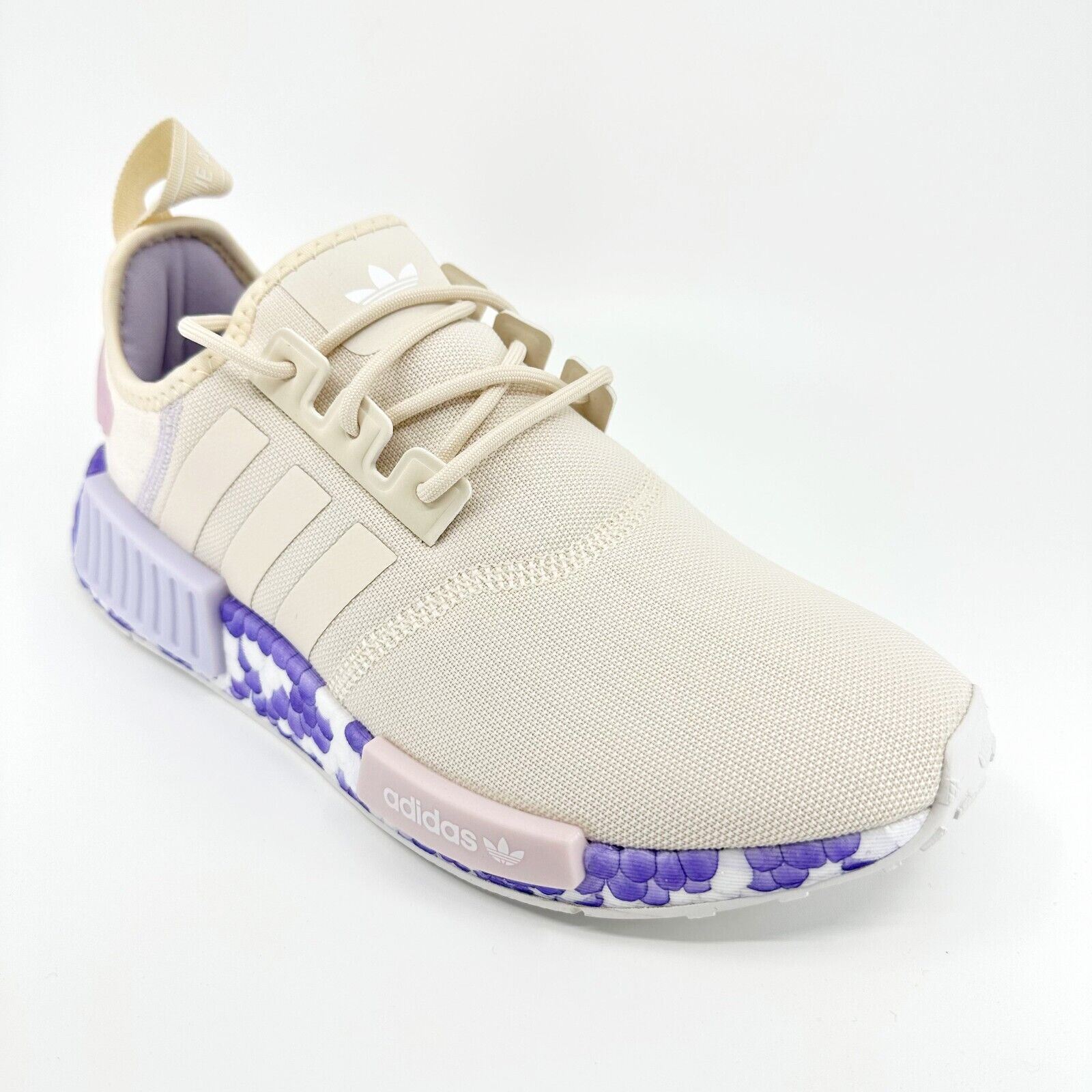 Adidas Originals NMD R1 Wonder White Beige Purple Womens  display picture 3