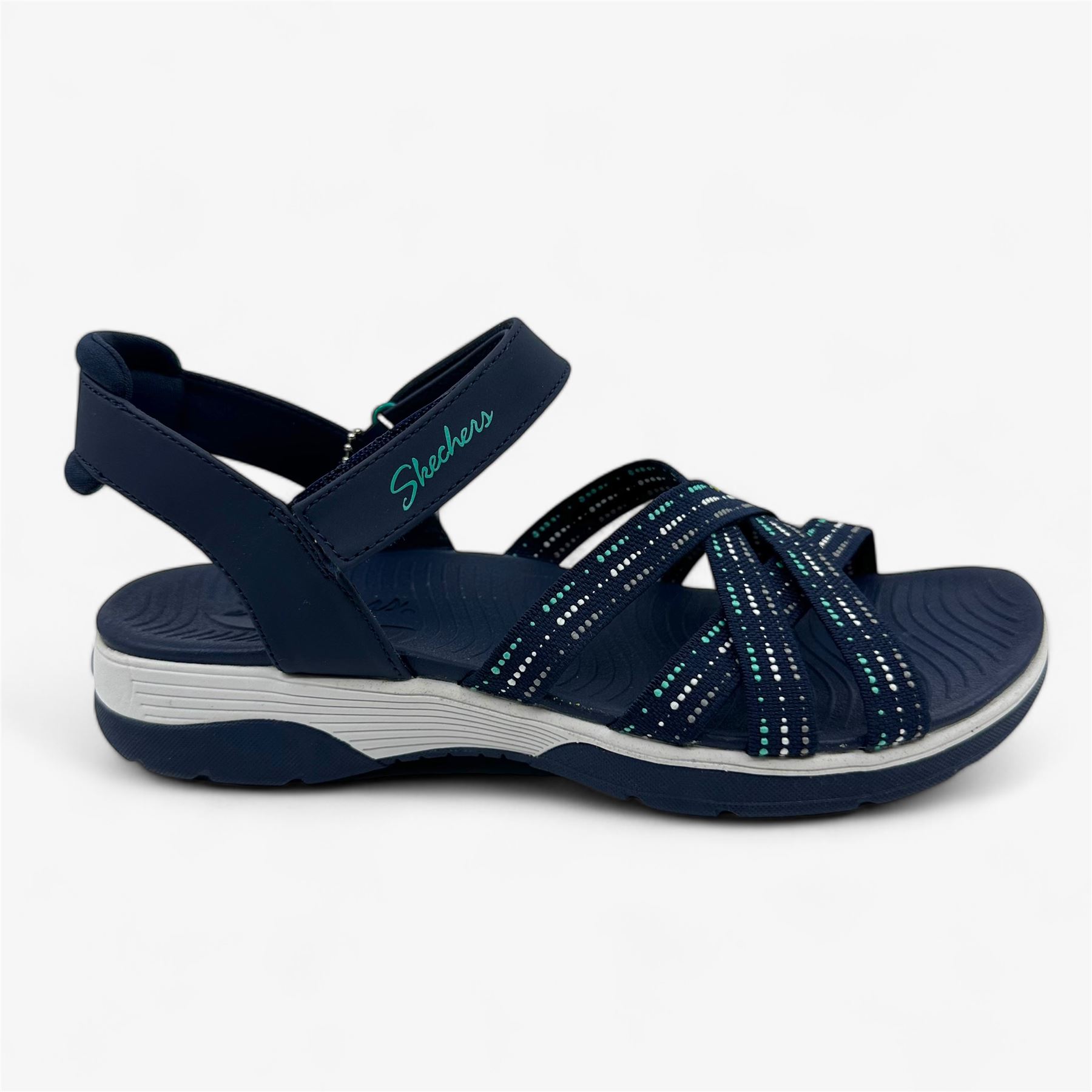 Skechers Arch Fit Reggae Sport Gotta Go Navy Blue Womens 