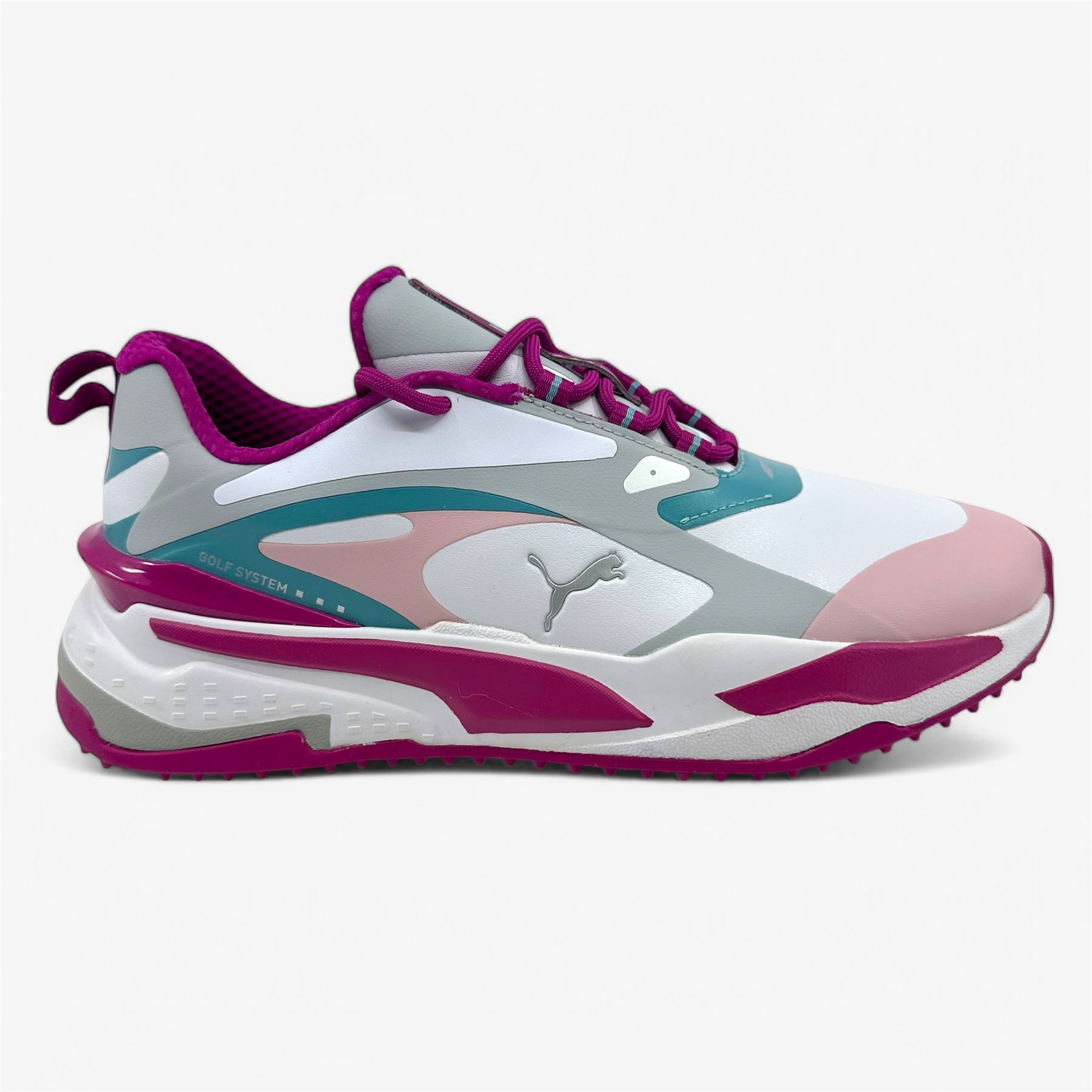 PUMA GS Fast White Chalk Pink Porcelain Womens Waterproof Golf