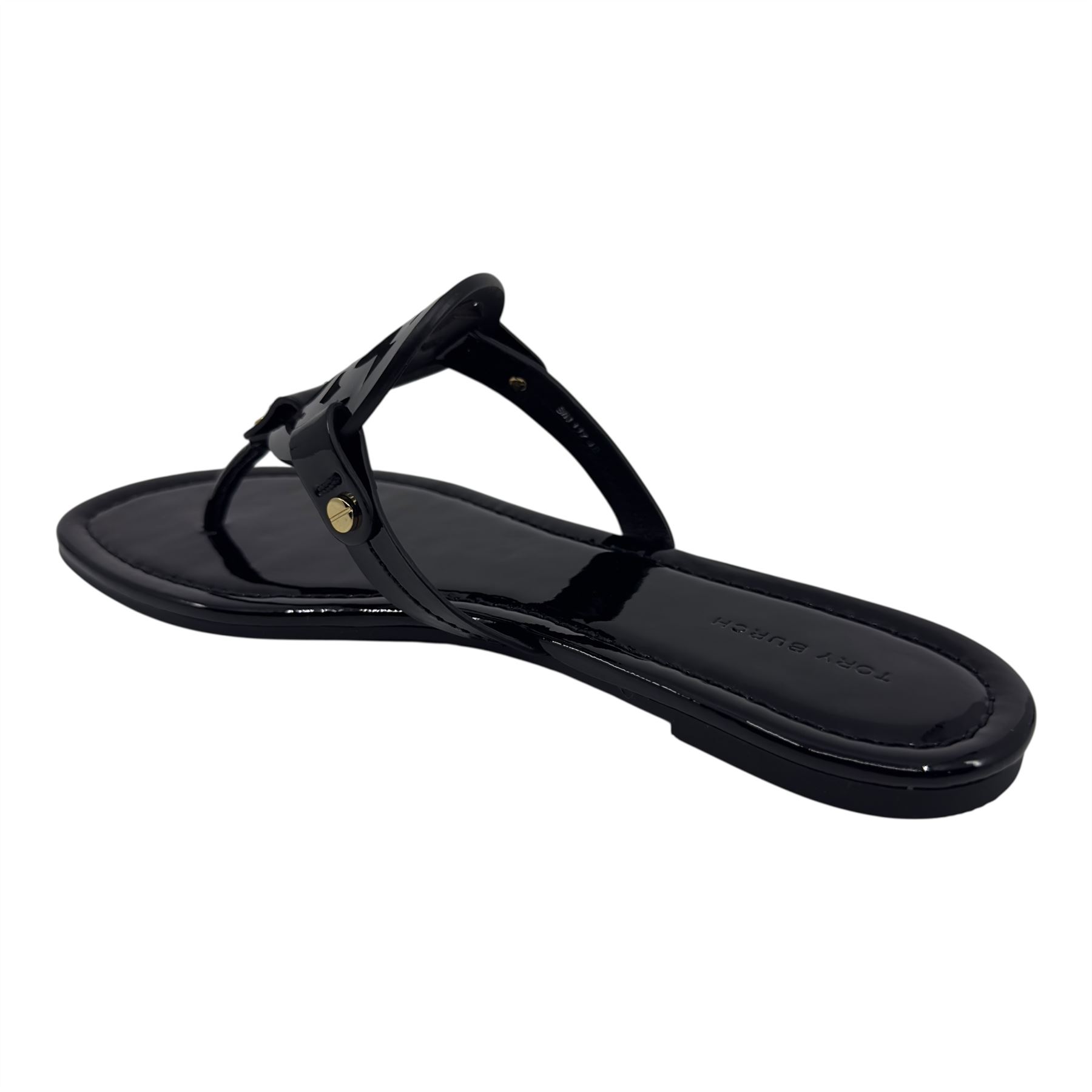 Tory Burch Miller Perfect Black Womens Sandal Patent Leather Tory Burch Miller Perfect Black Womens Sandal Patent Leather
