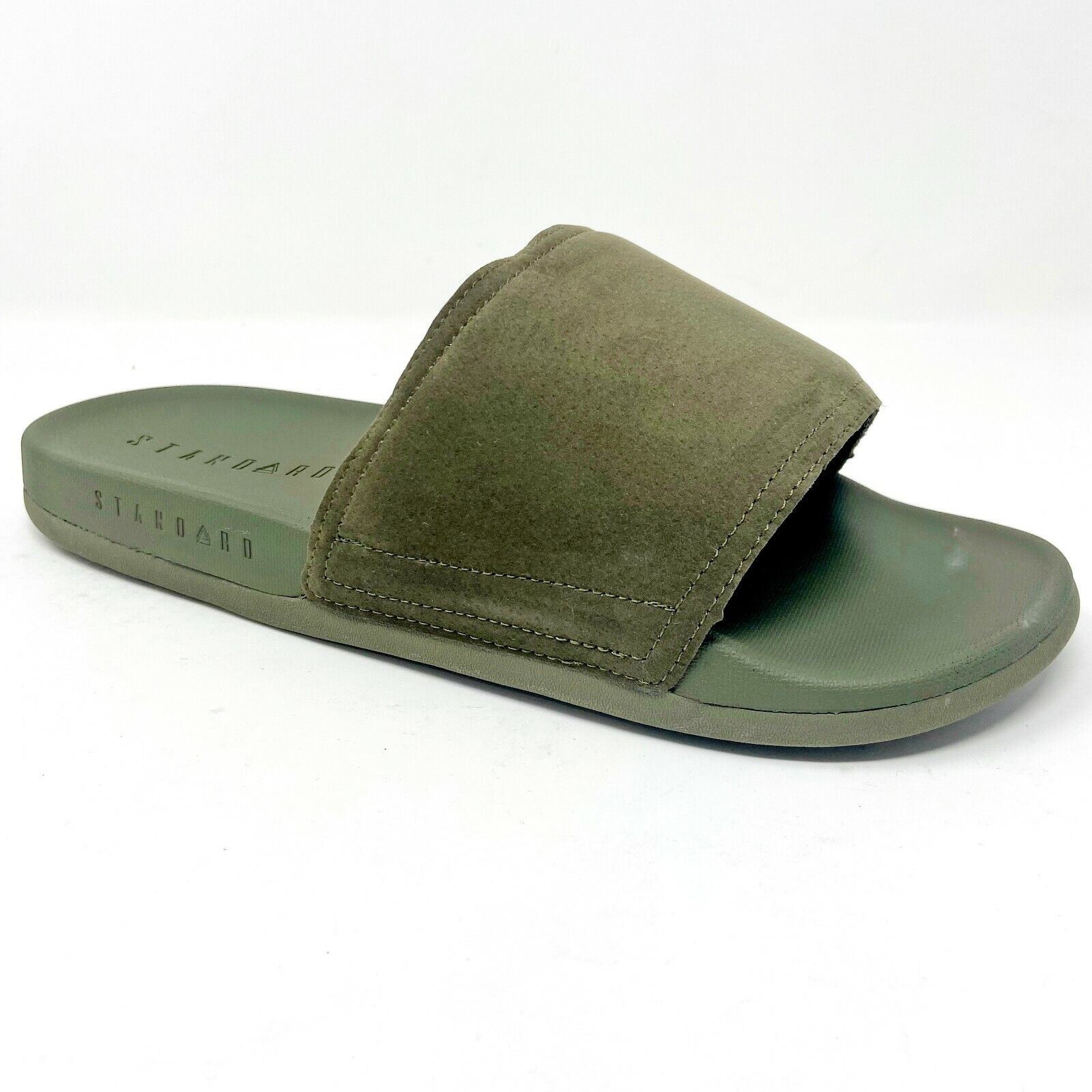STNDRD Standard Los Angeles Monaco Suede Olive Green Mens