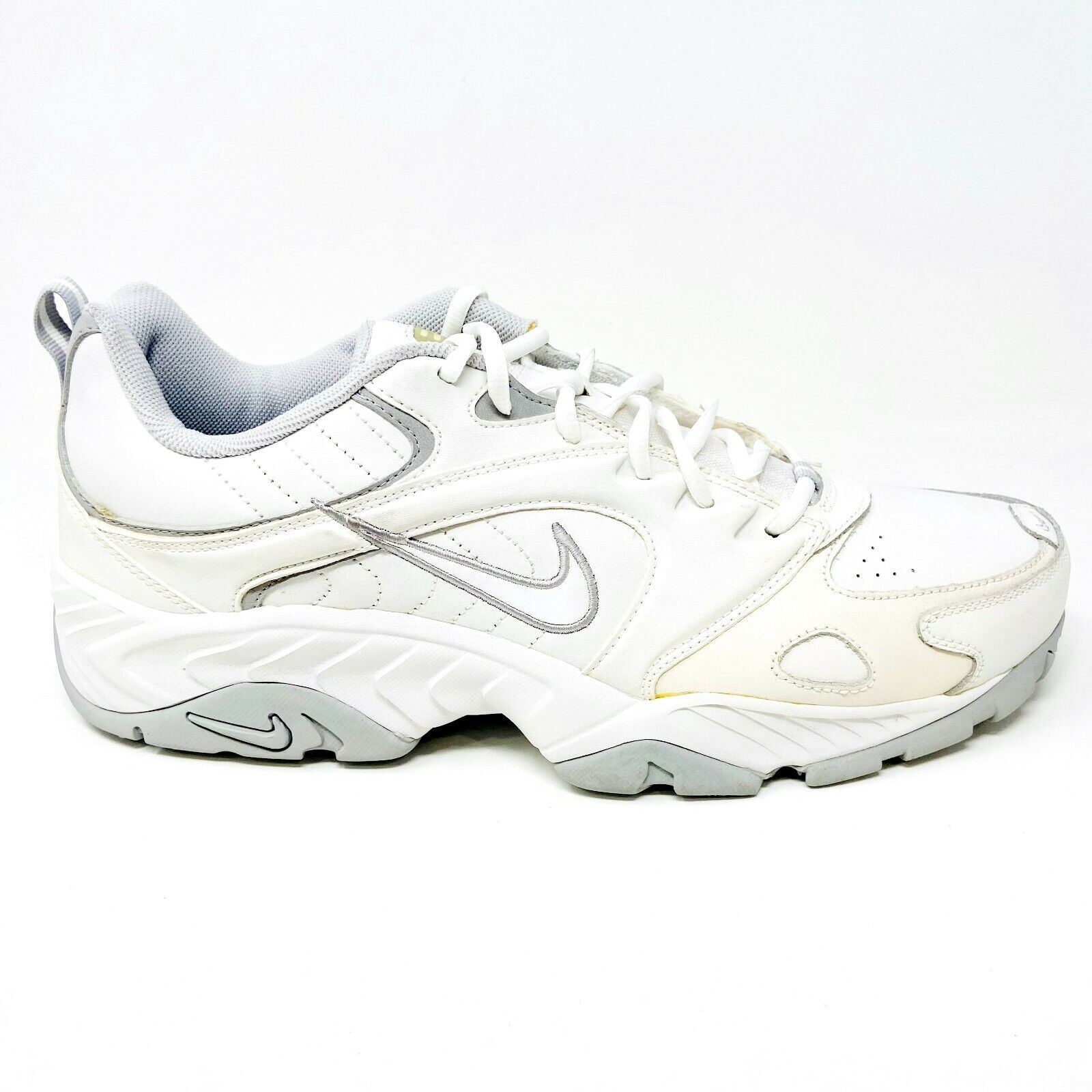 Nike T Light II Leather White Grey VINTAGE Mens Size 14  display picture 3