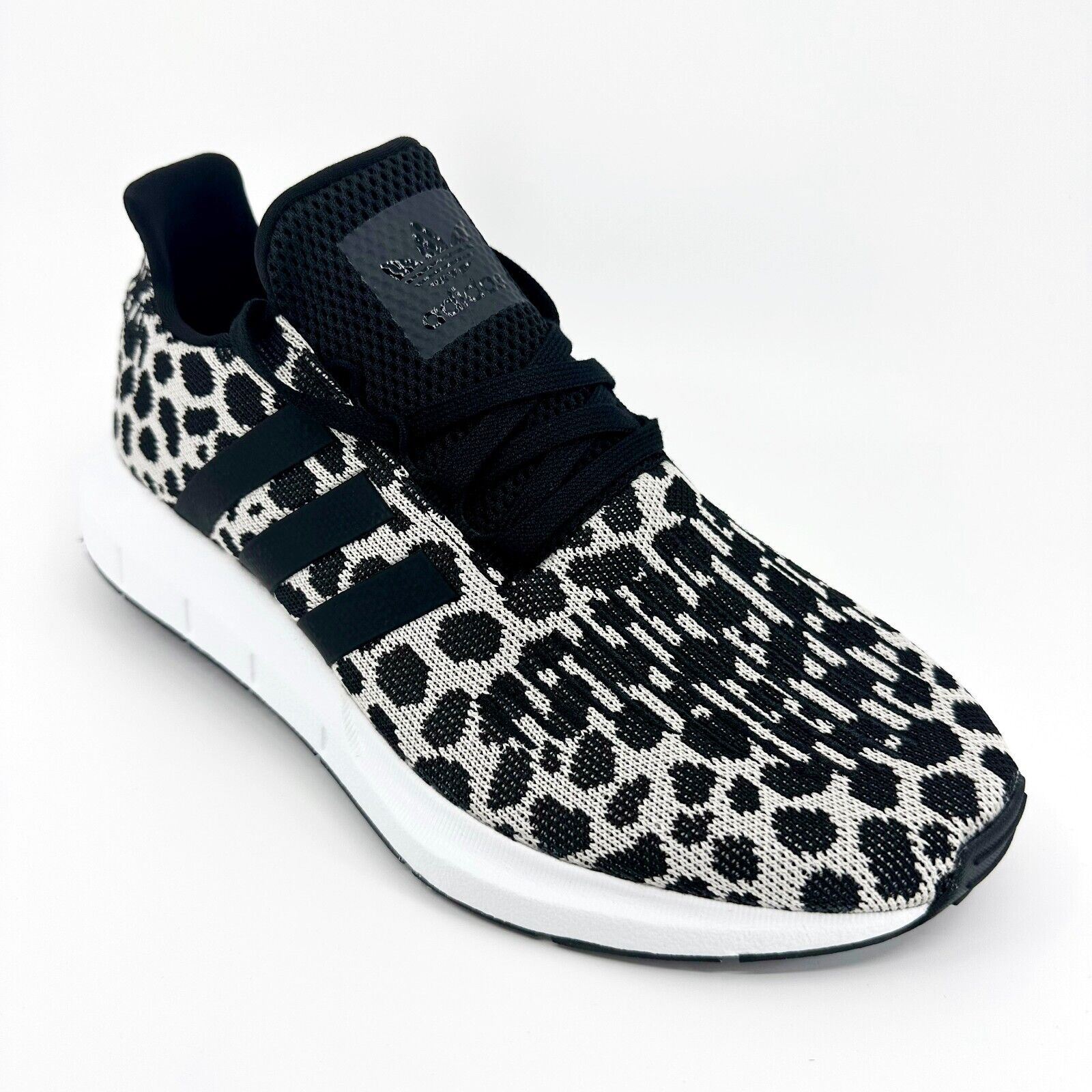 c ❤︎ Adidas Originals Swift Run Leopard Black White Womens Running