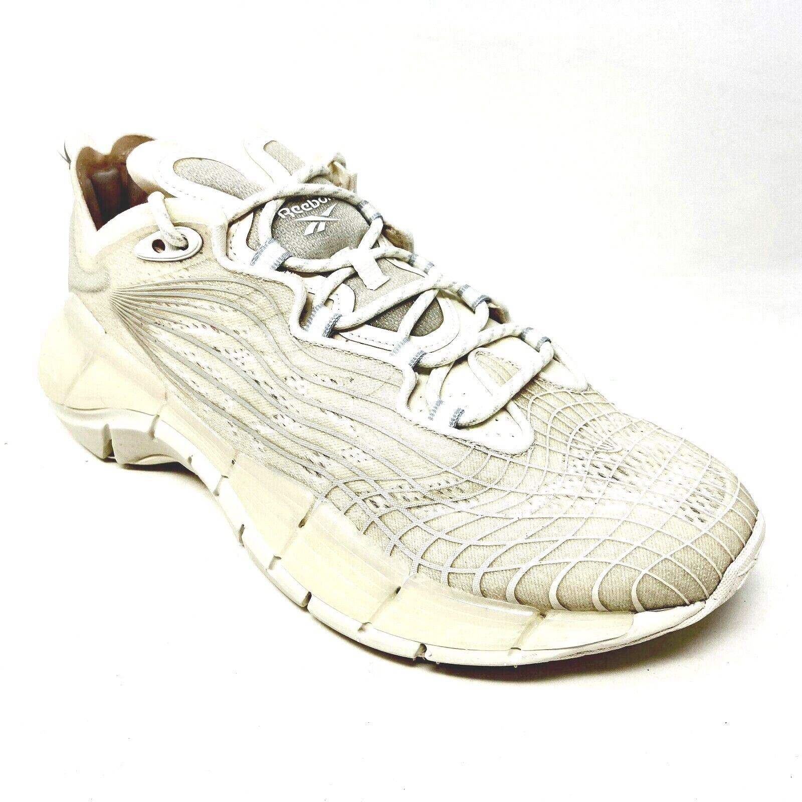 Reebok Zig Kinetica II Chalk Pure Grey Mens Size 8.5 Running Shoes