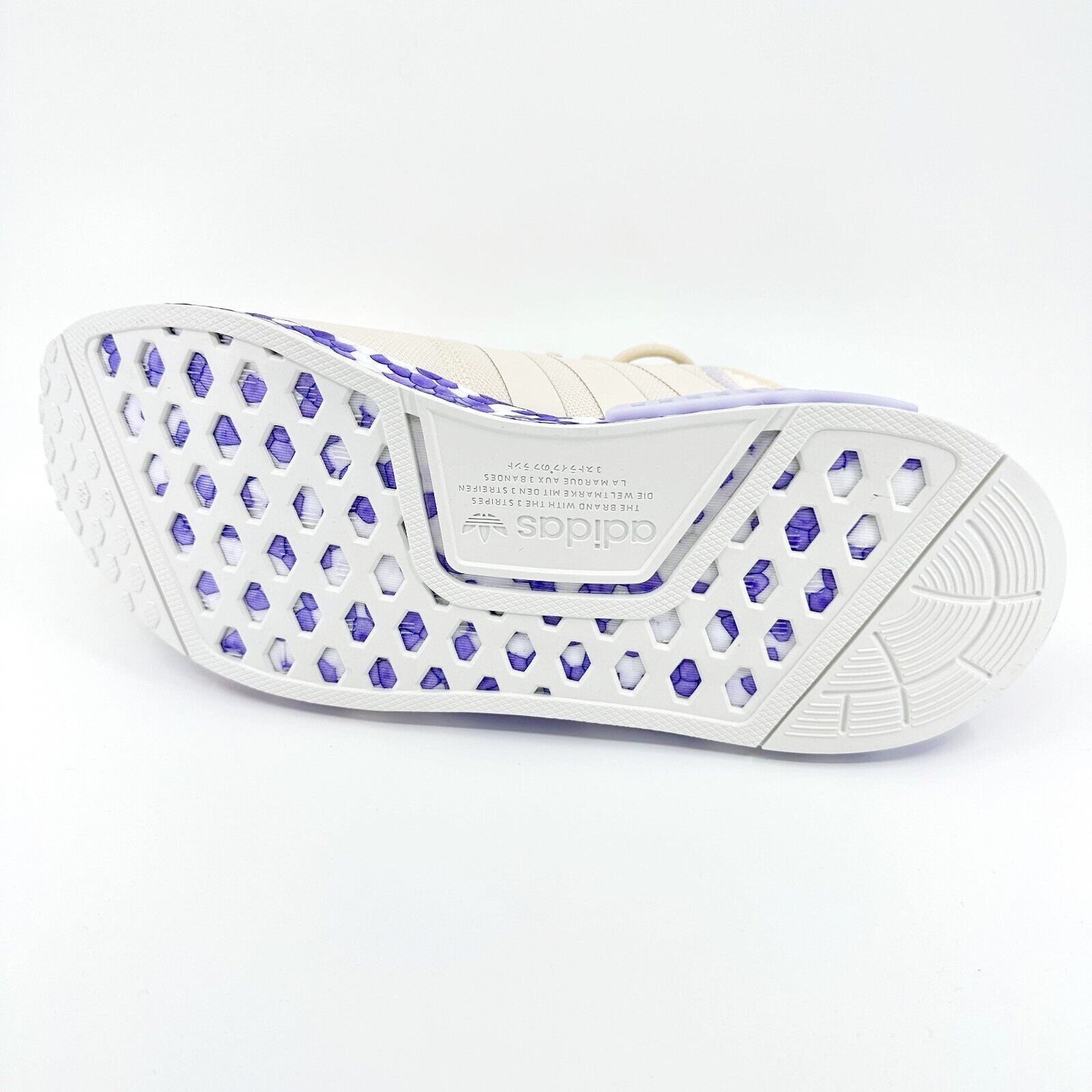 Adidas Originals NMD R1 Wonder White Beige Purple Womens Running Shoes  GW5694 | eBay