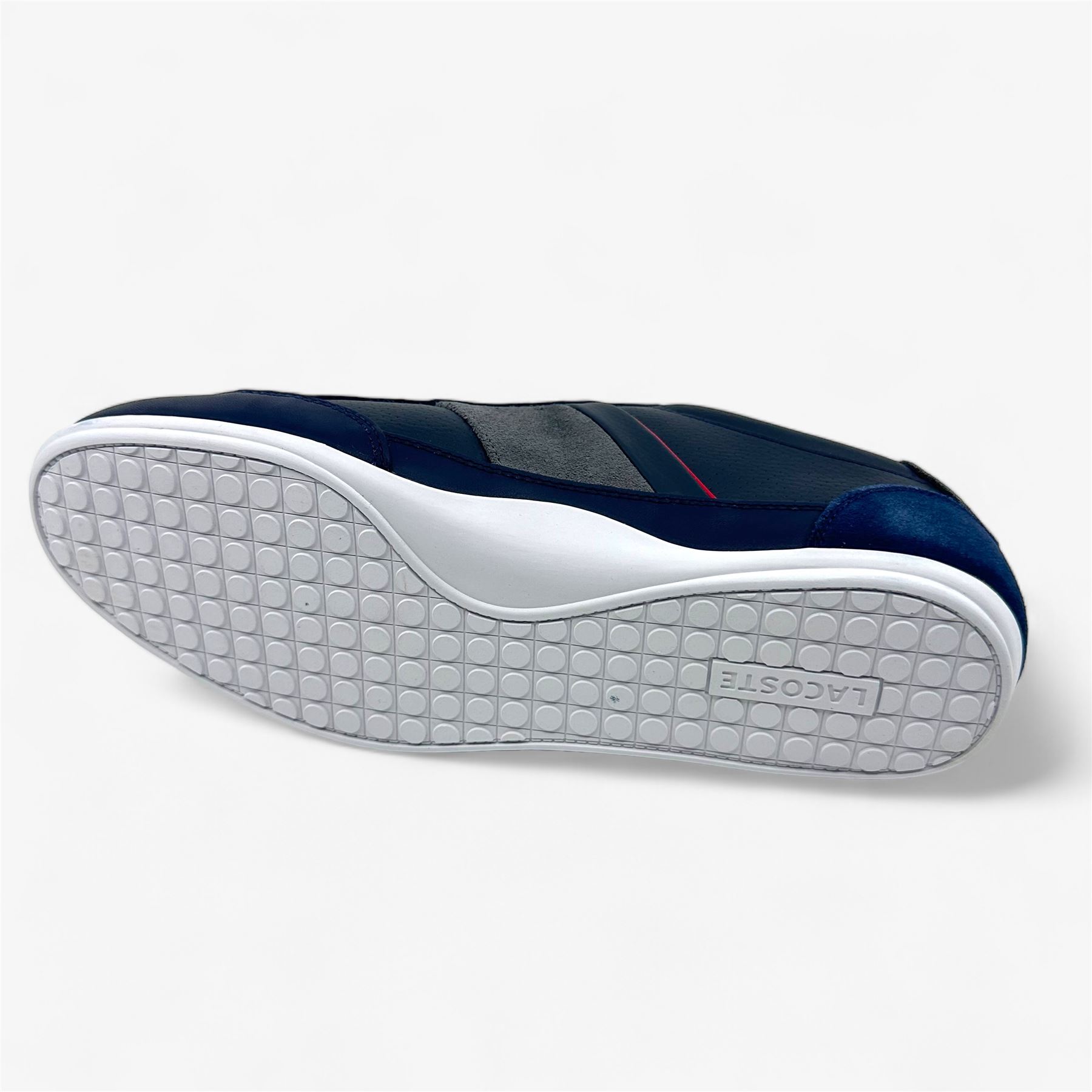 LACOSTE MEN\'S LEATHER LACE-TO -TOE CHAYMON NAVY BLUE SNEAKERS US 11.5 BRAND NEW! Buy Lacoste Men main image 3