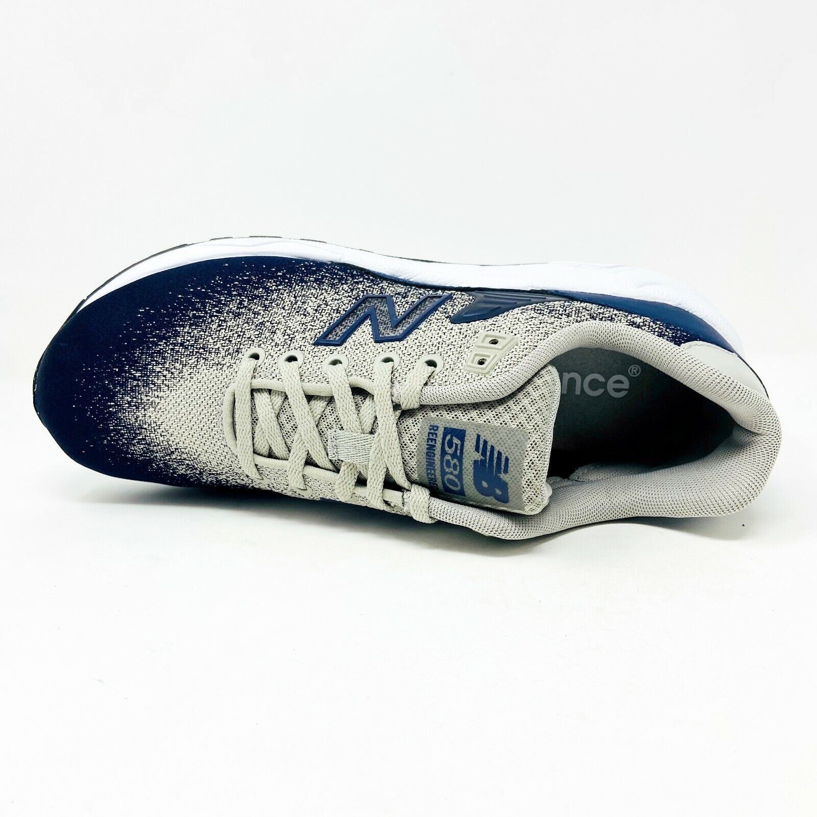 New Balance 580 Jacquard RevLite Gray Navy Mens Retro Classic