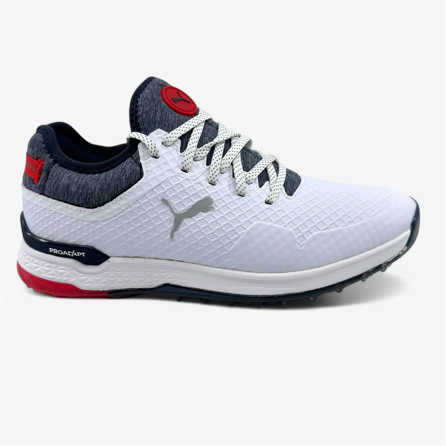 PUMA Proadapt Alphacat White Navy High Risk Red Mens Waterproof Golf Shoes  | eBay