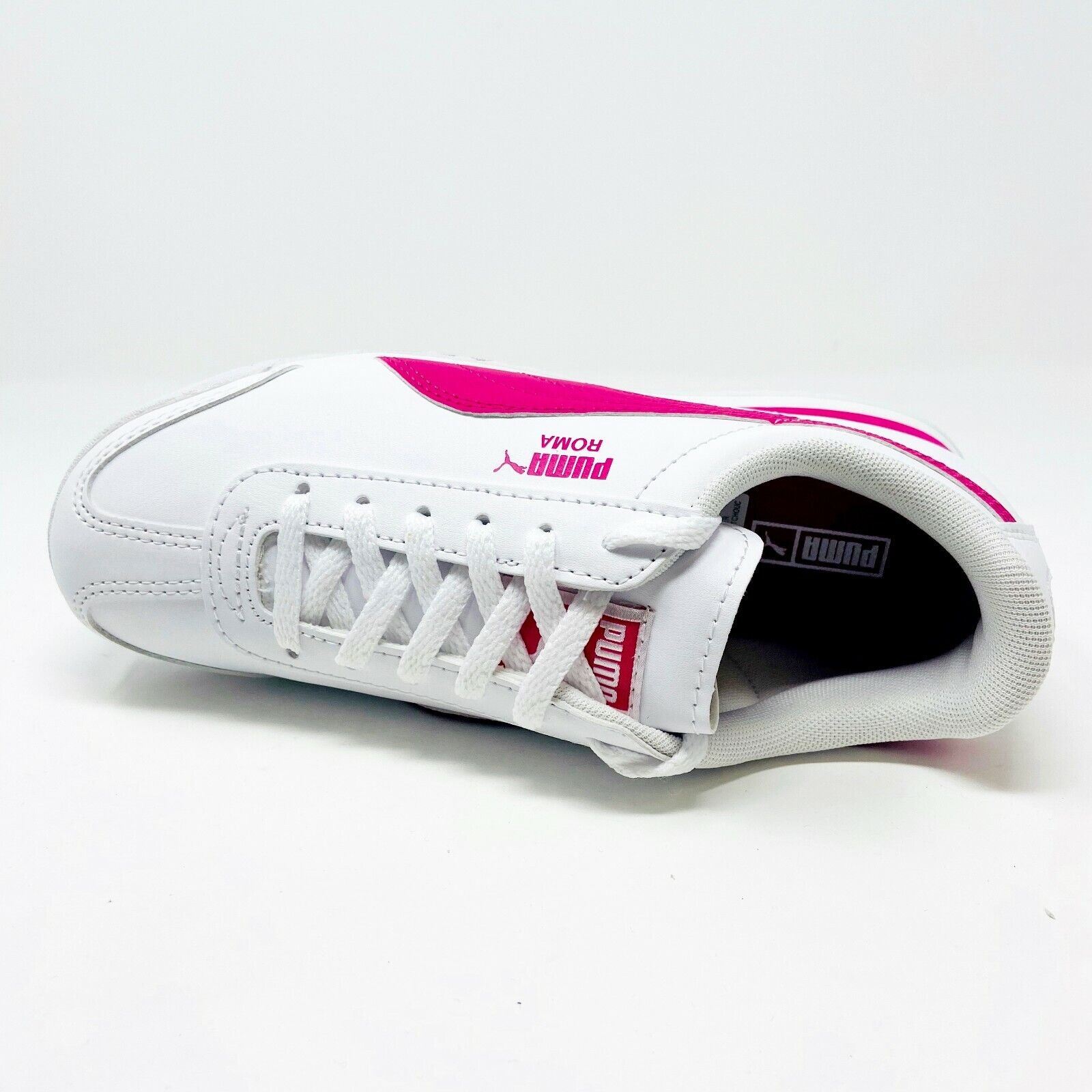 Roma Pink 3本セット　ホワイト Puma Roma Basic White Fuchsia Purple Preschool Size 3 Sneakers