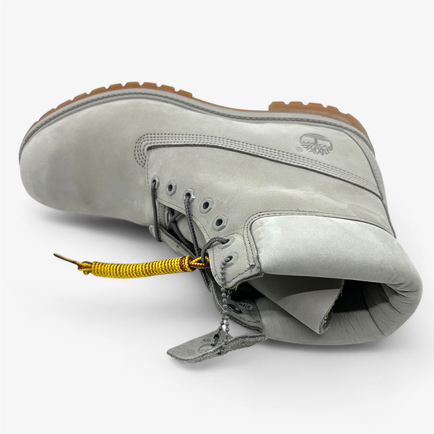 Timberland 6 Inch Premium Light Grey Gum Mens Boot Waterproof