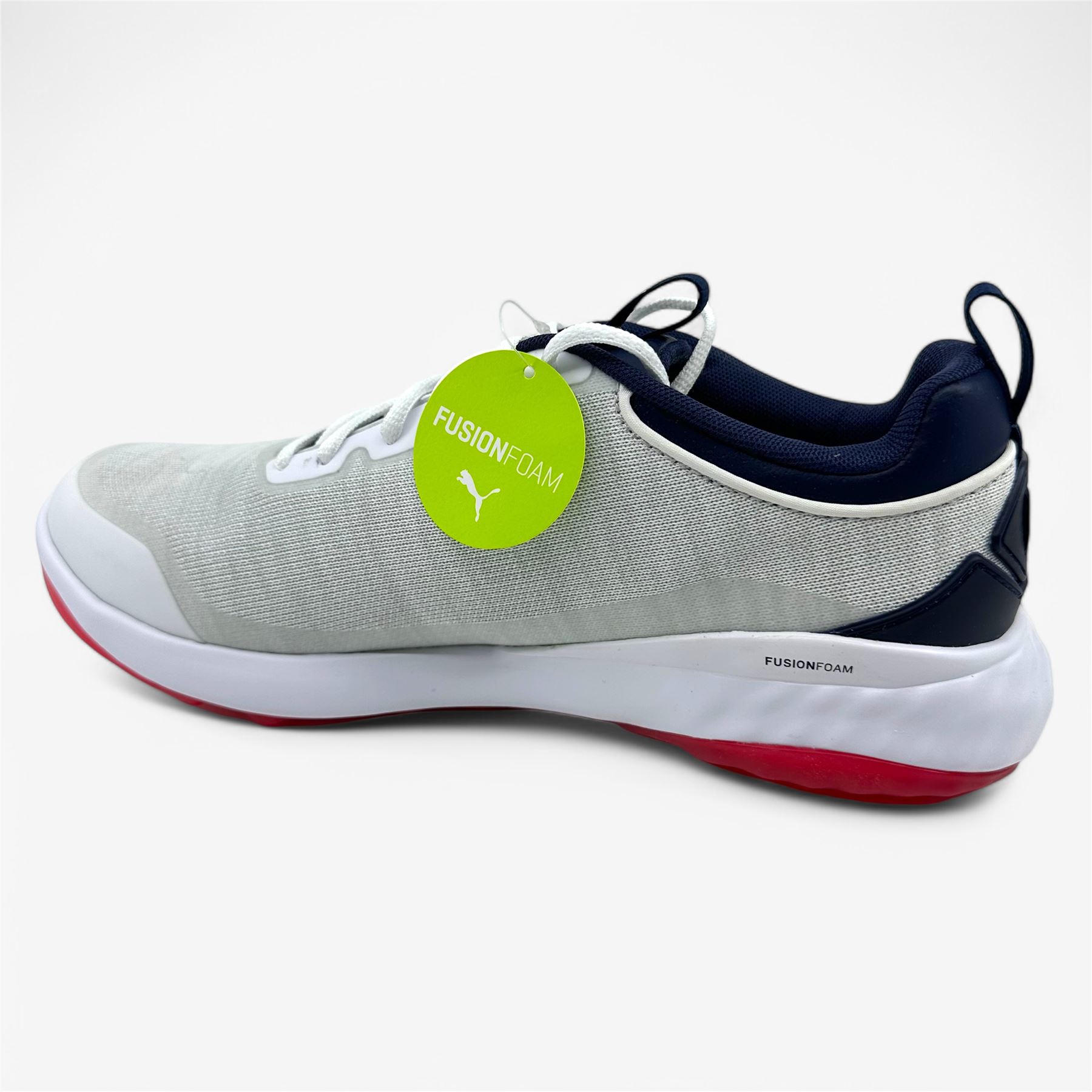 PUMA Fusion Pro シューズ 6.5 UK PUMA Fusion Pro White Navy Red Mens Extra Wide Spikeless Golf