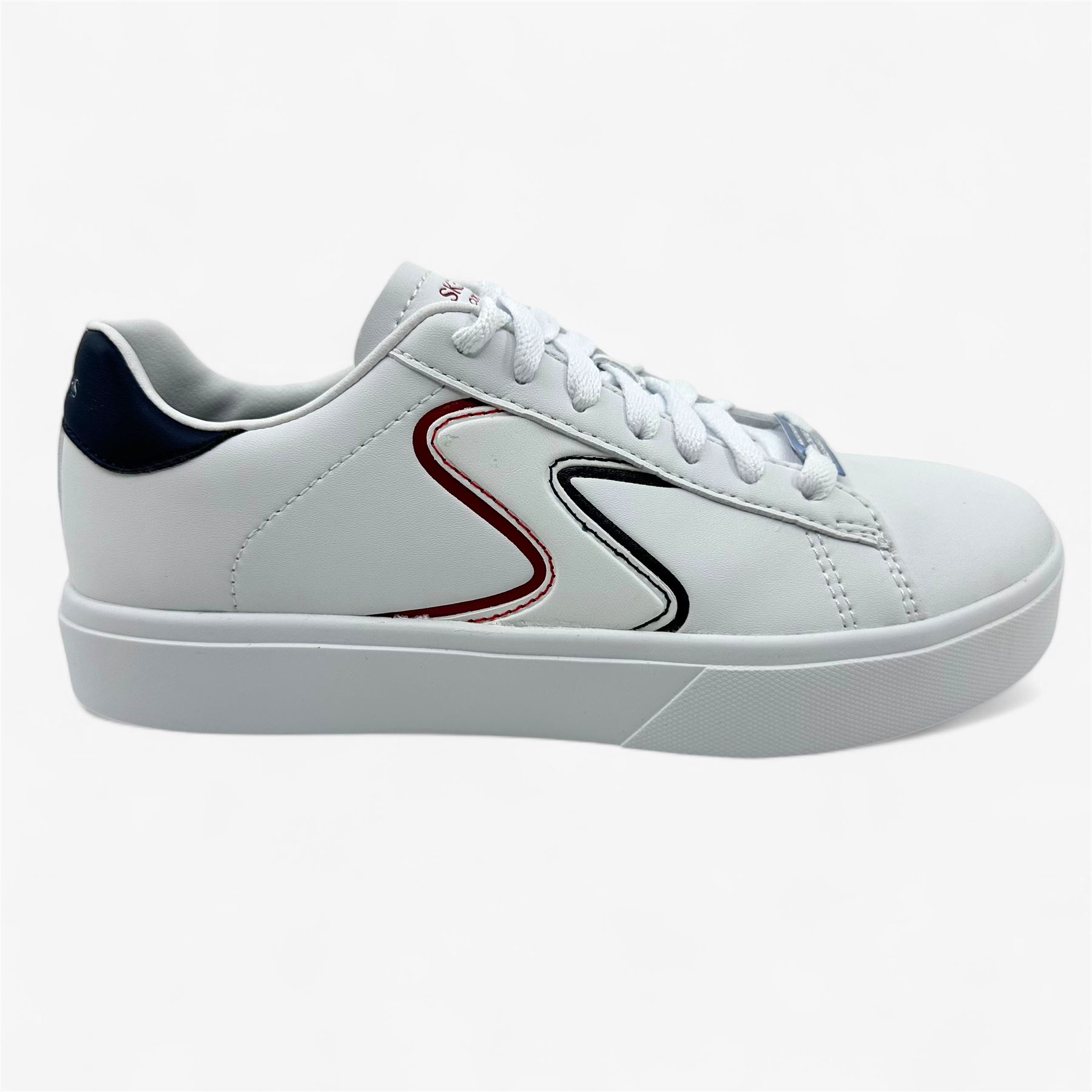 Skechers Eden LX Winning Team White Navy Red Womens Court Classics