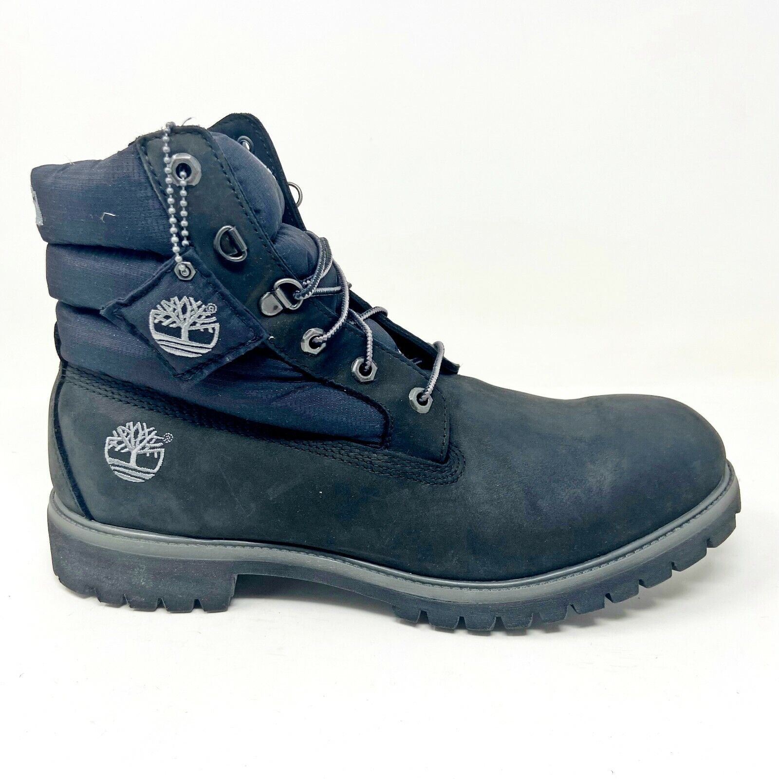 Timberland 6 In Premium Panel Black Waterproof Mens Nubuck Boots