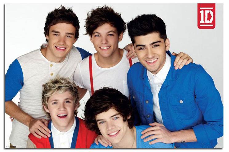 one direction red white blue large wall poster new laminated