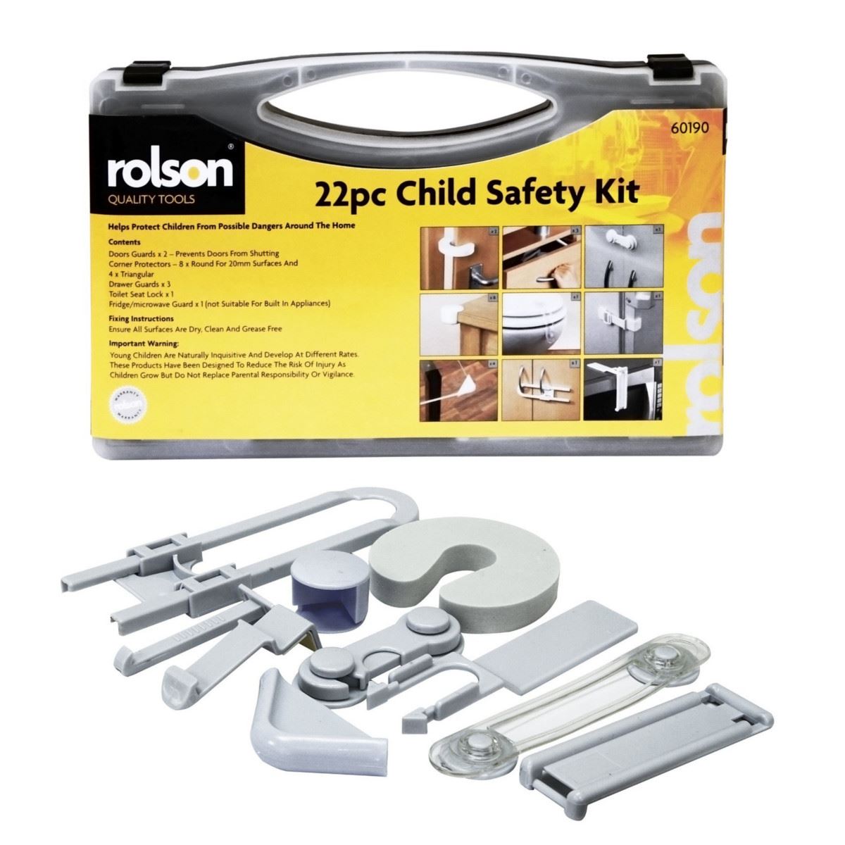 Home Baby Safety Kit 22pc Set Children Proof Drawer Door Guard