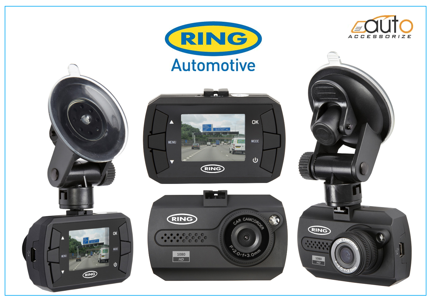 12V/24V RING IN CAR DASH DASHBOARD CAM CAMERA RECORDER 1080 HD