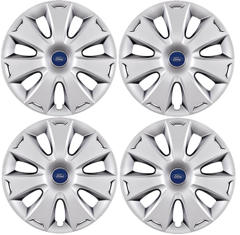 COVERS SET of 4 New Genuine FORD FIESTA MK7 2008 ON WHEEL TRIMS HUB CAPS 15/"