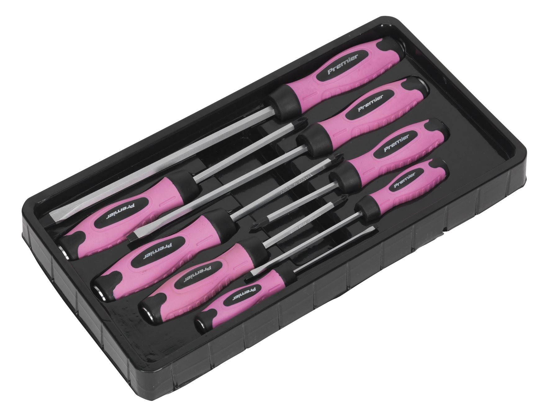 Sealey Pink Screwdriver Set 8pc HammerThru HiVis eBay