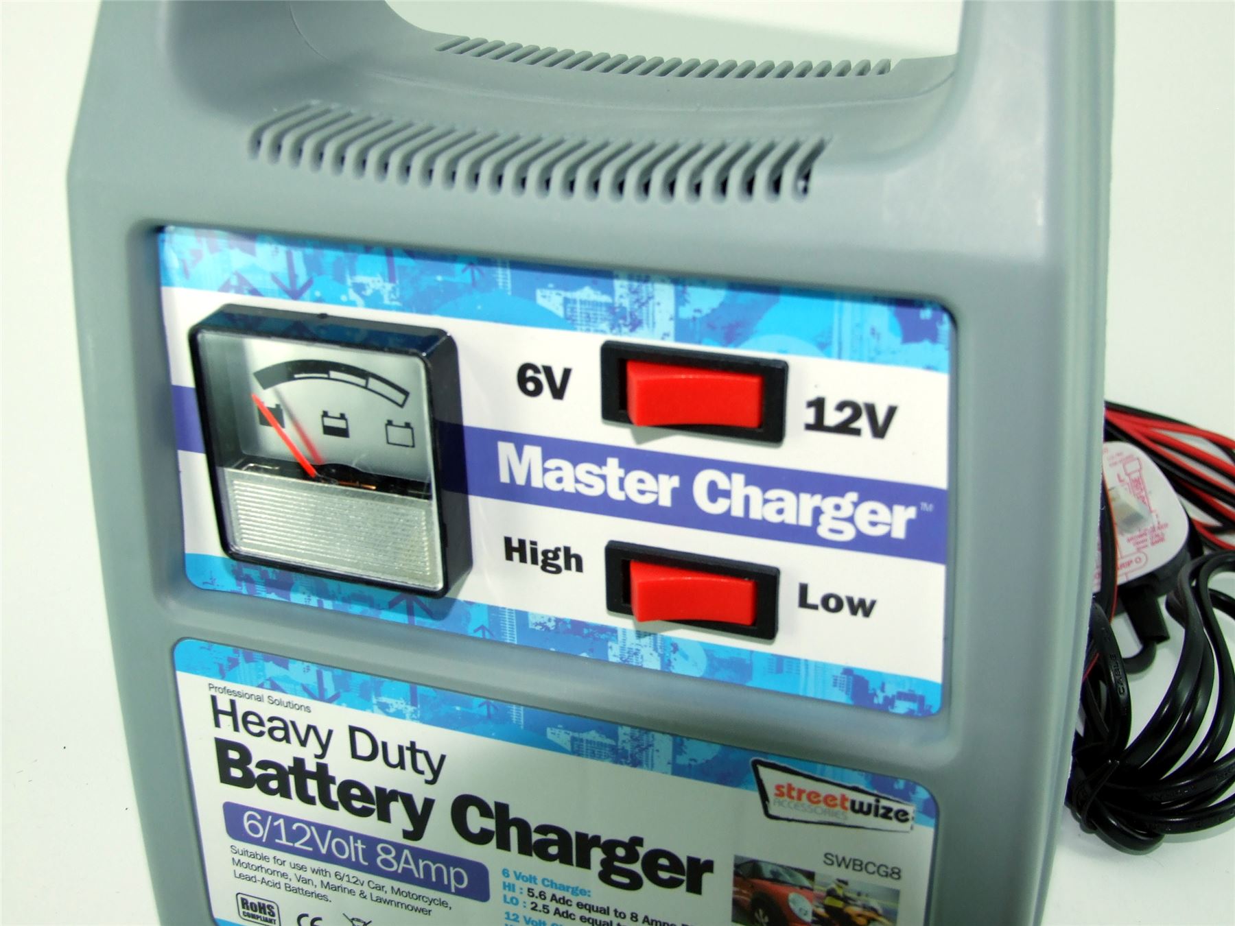 8 Amp Streetwize 12v / 6 Volt Heavy Duty Battery Charger Car Caravan
