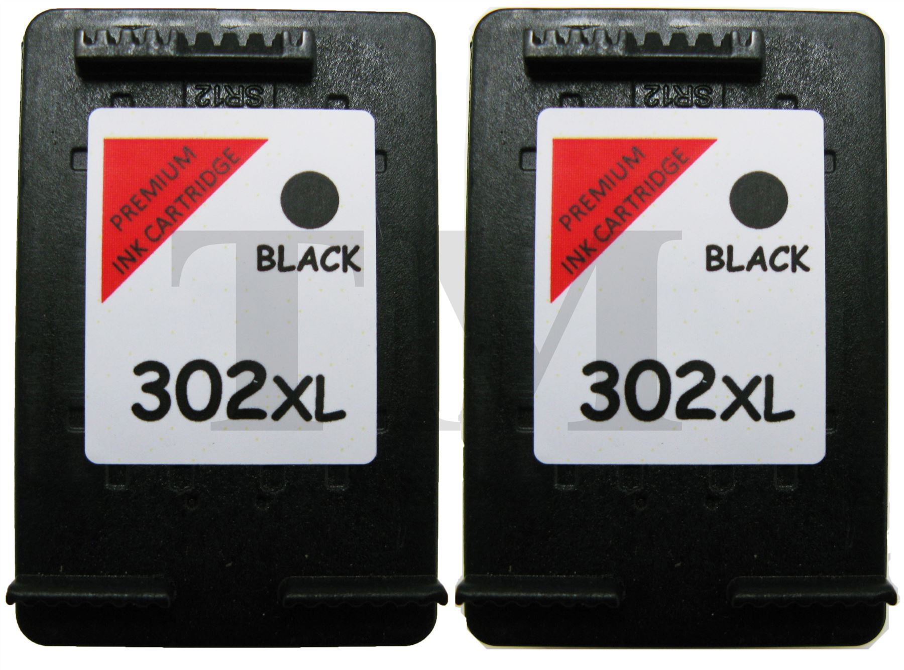 302 XL Twin Pack Black Ink Cartridges Remanufactured to fit HP Deskjet
