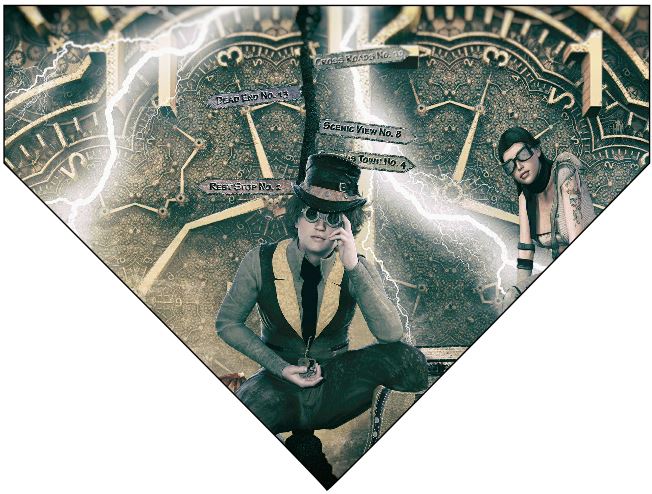 Dog/Pet Bandana - Steampunk Timeclock (can be CUSTOMISED with pet name) - Picture 6 of 7