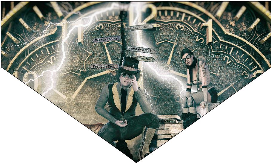 Dog/Pet Bandana - Steampunk Timeclock (can be CUSTOMISED with pet name) - Picture 3 of 7