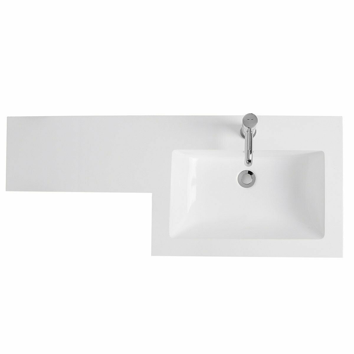 Bathroom 1100mm L Shape Combination Suite Toilet, Vanity Unit & Basin