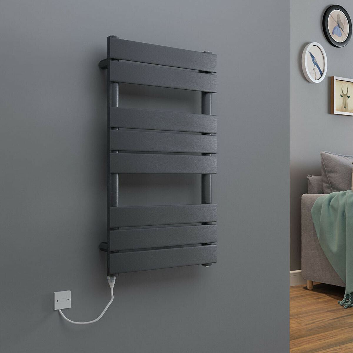 Bathroom 300w Electric Dual Fuel Heated Towel Rail Radiator Rad