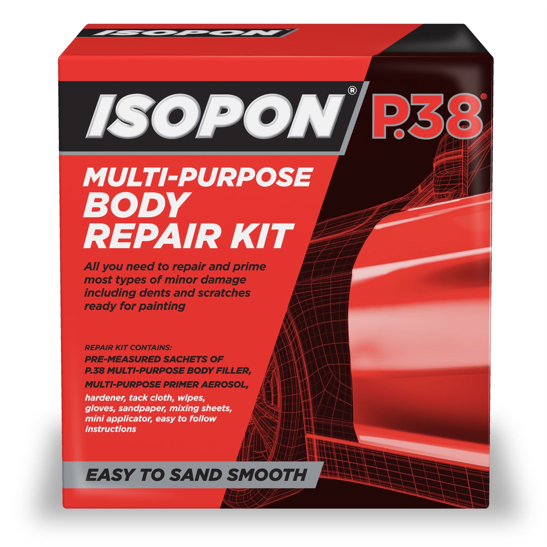 Isopon P38/KIT Metal Bodywork Dents & Scratches MultiPurpose Body