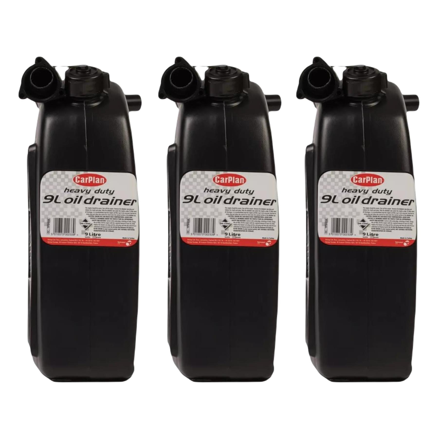 Heavy Duty Plastic Waste Car Van Oil Drain Draining Can Tray Bottle 9L - Picture 29 of 56