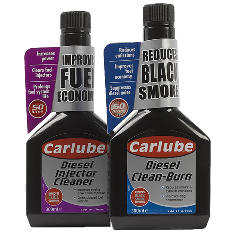 Carlube 2 Pack Diesel Injector Cleaner Diesel Clean Burn 300ml Set