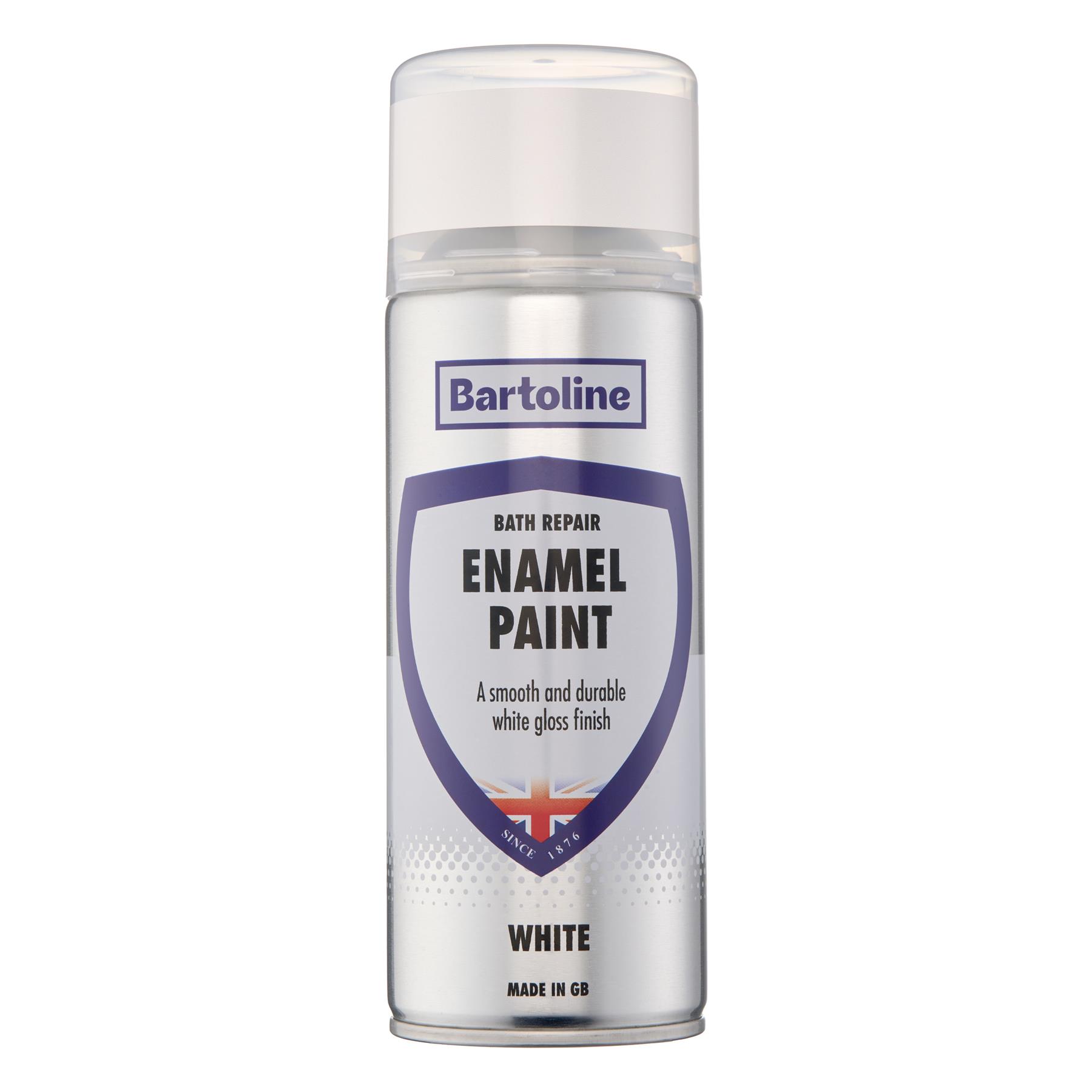 Bartoline PP3036 White Enamel Bath Repair Spray Paint 400mL Bathroom Aerosol - Produktbild 1