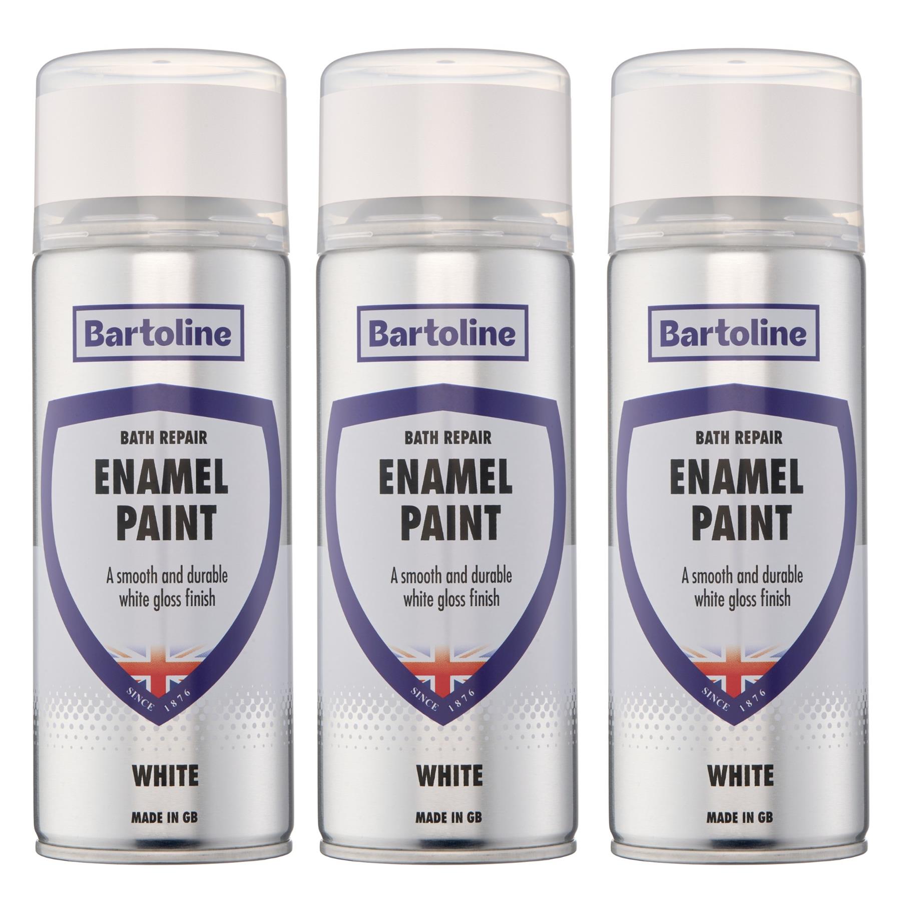 Bartoline PP3036 White Enamel Bath Repair Spray Paint 400mL Bathroom Aerosol