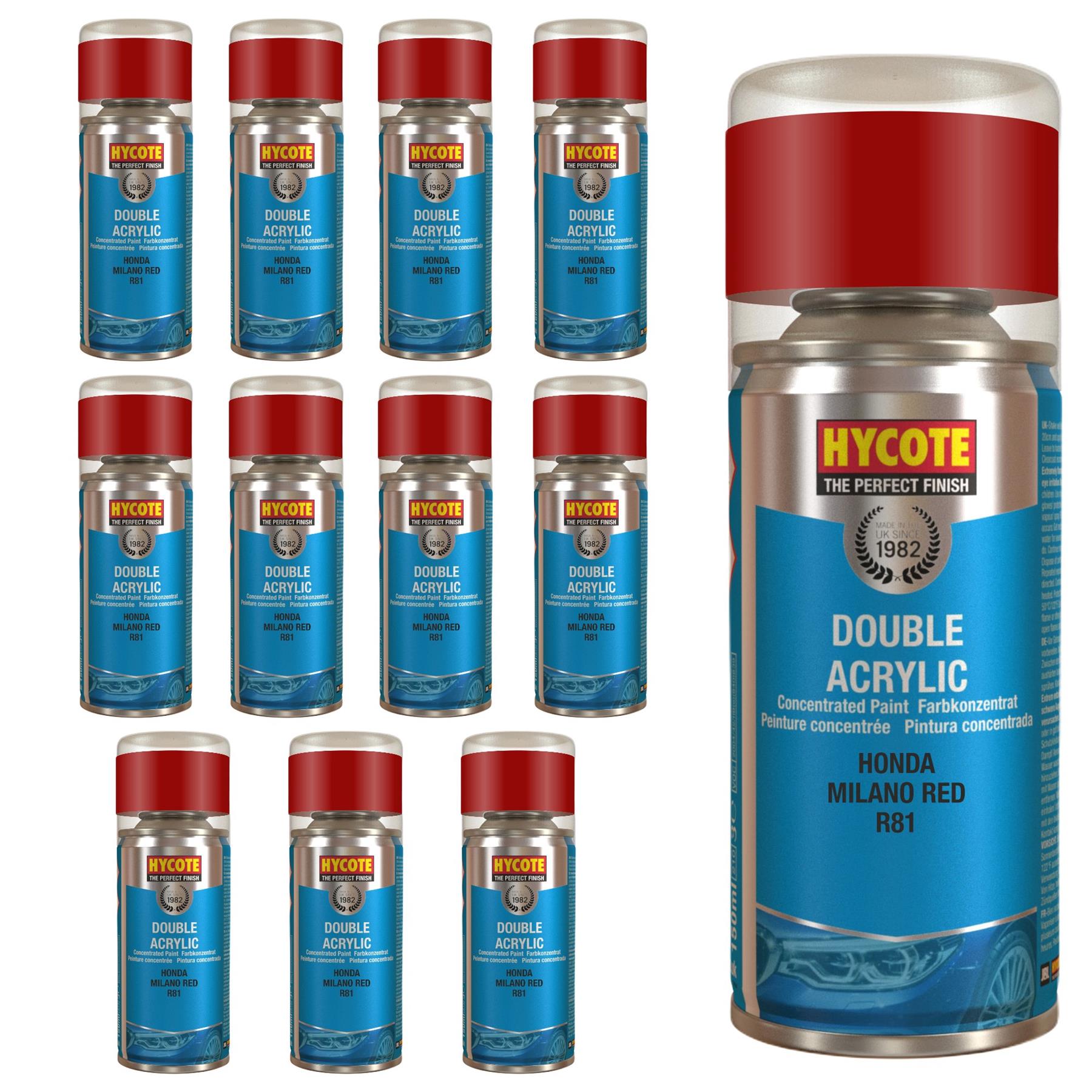 Double Acrylic Aerosol Car Spray Paint, Honda Milano Red, 150 ml - Image 9