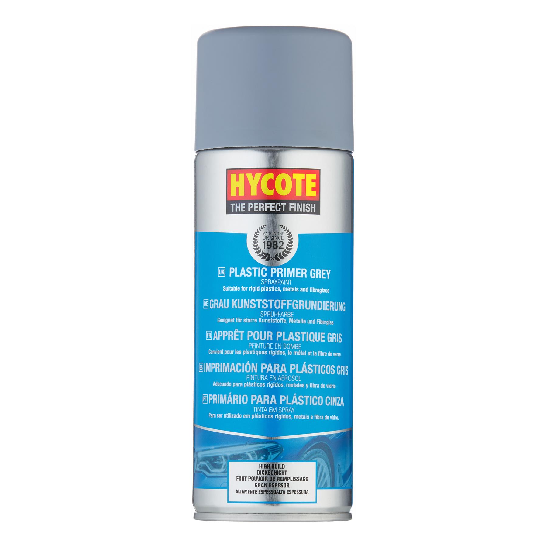 Hycote XUK612 Grey Plastic Primer Spray Paint 400ml Aerosol Paint