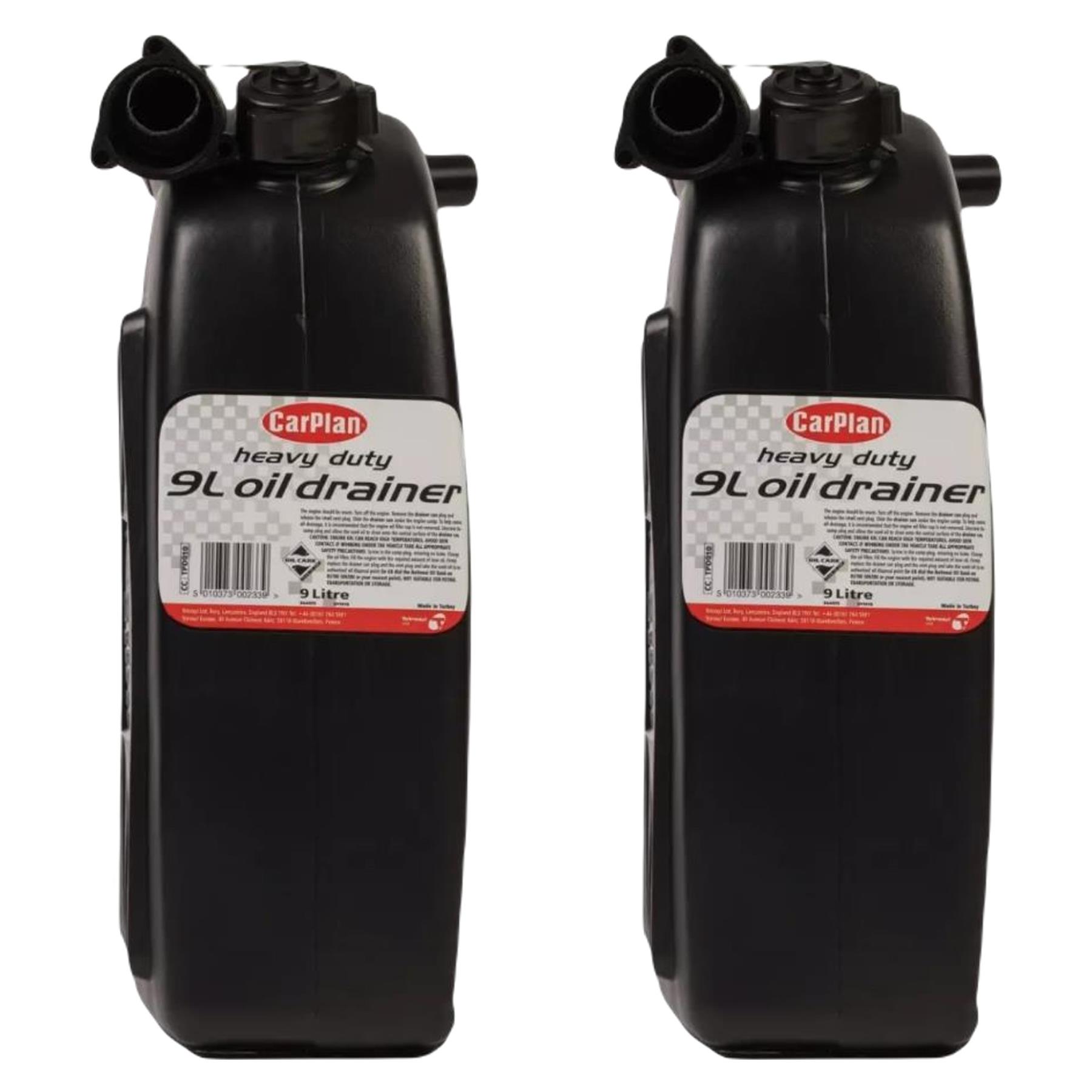 Heavy Duty Plastic Waste Car Van Oil Drain Draining Can Tray Bottle 9L - Picture 22 of 56