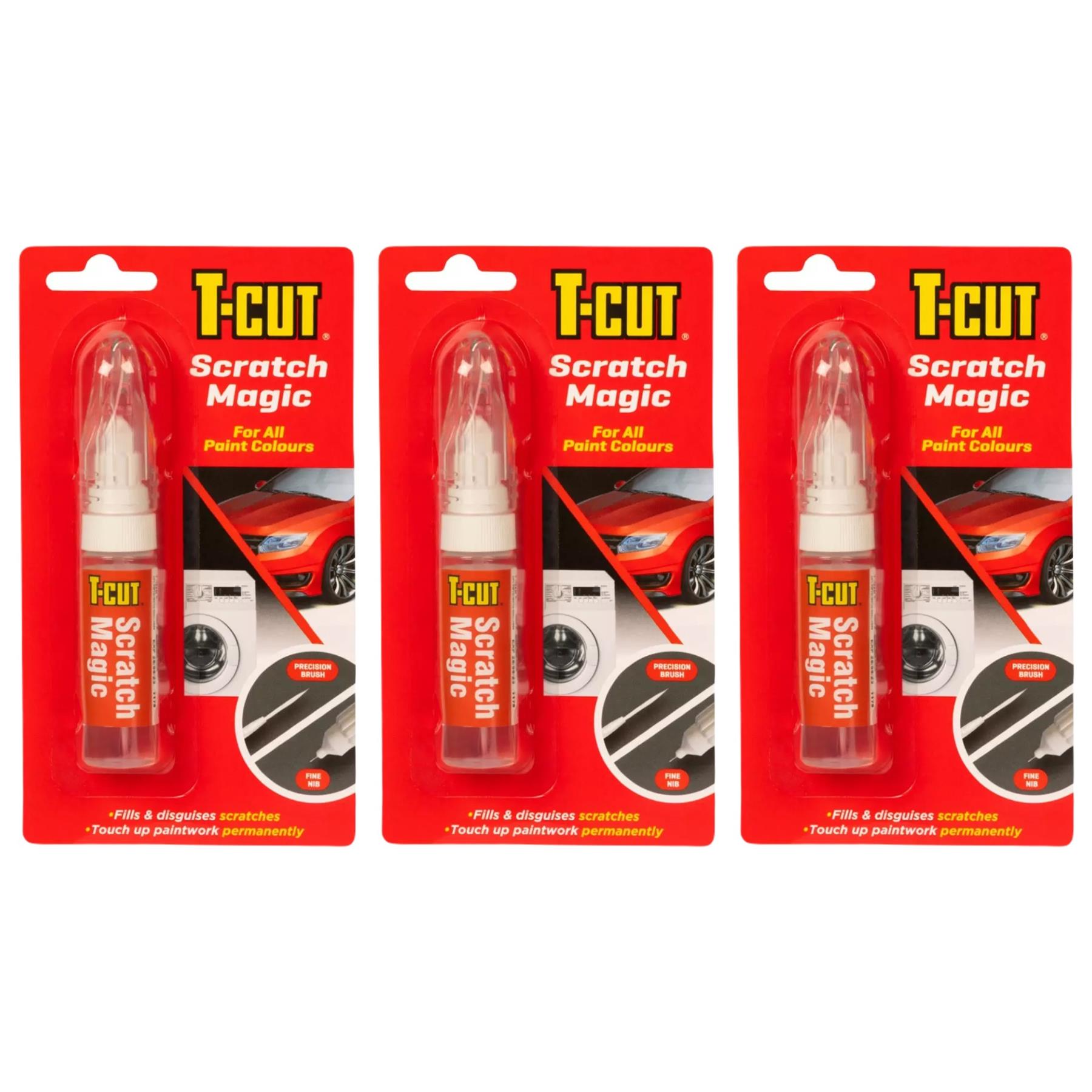 T-Cut Scratch Magic Pen Car Paintwork Repair Touch Up For All Colours 13ml  x3