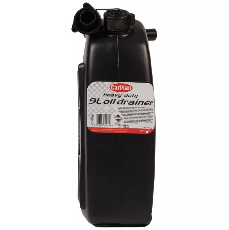 Heavy Duty Plastic Waste Car Van Oil Drain Draining Can Tray Bottle 9L - Picture 23 of 56