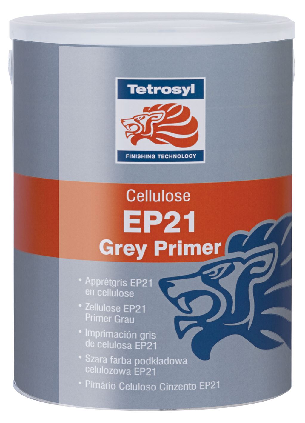 Tetrosyl Cellulose EP21 Grey Primer 5L Fast Drying Paint Refinish