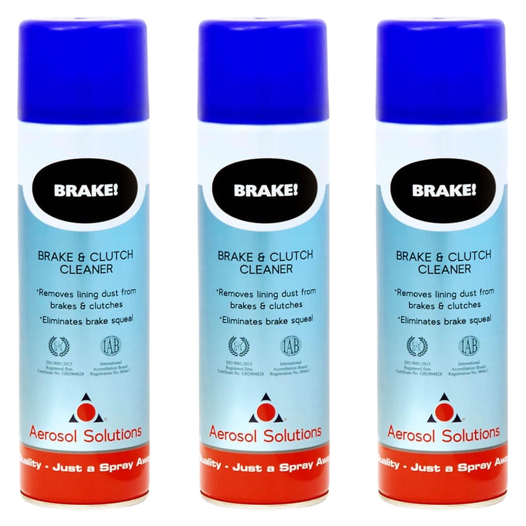 Brake & Clutch Cleaner Professional Degreaser Aerosol Spray Remove Dirt 500ml x3
