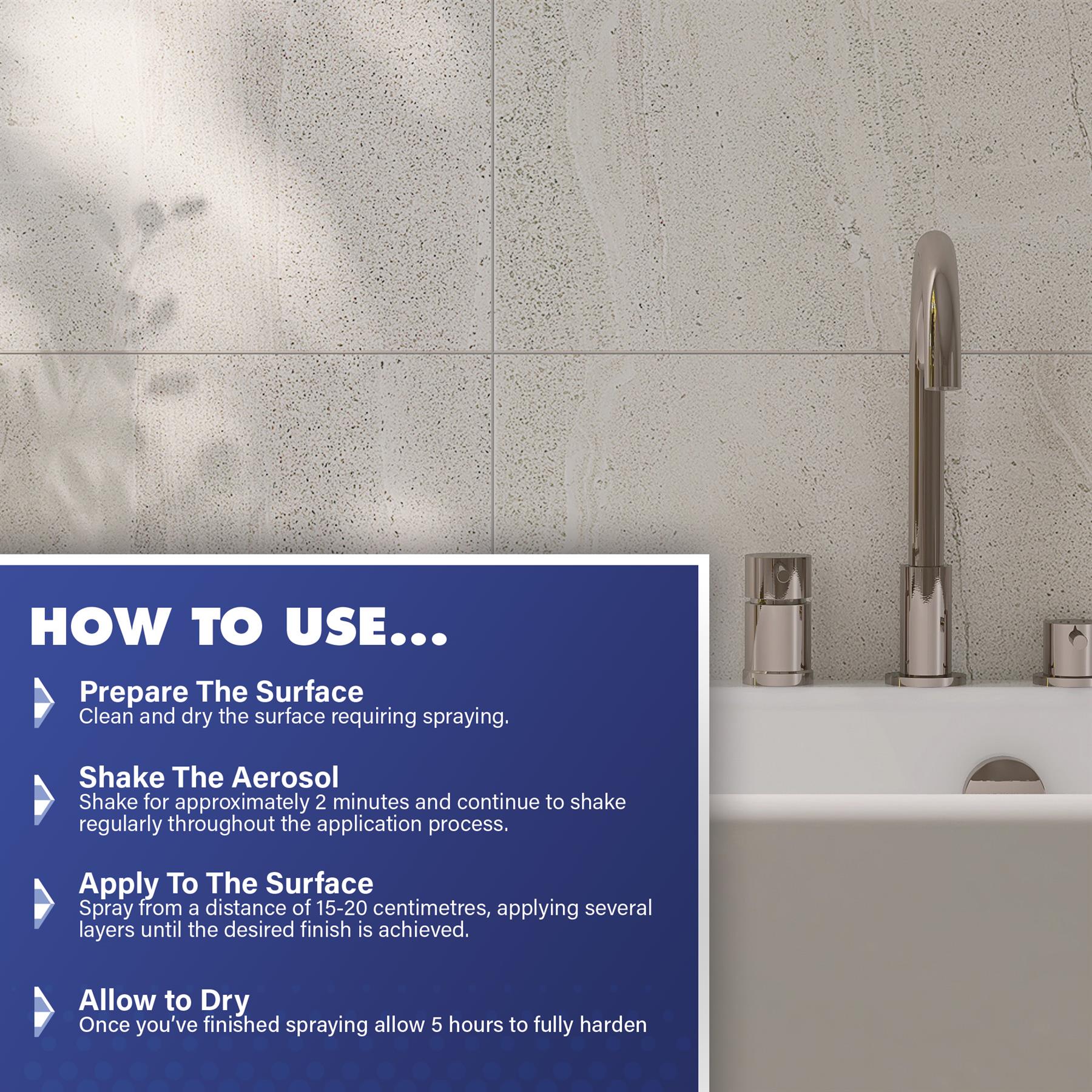 Bartoline PP3036 White Enamel Bath Repair Spray Paint 400mL Bathroom Aerosol - Produktbild 7