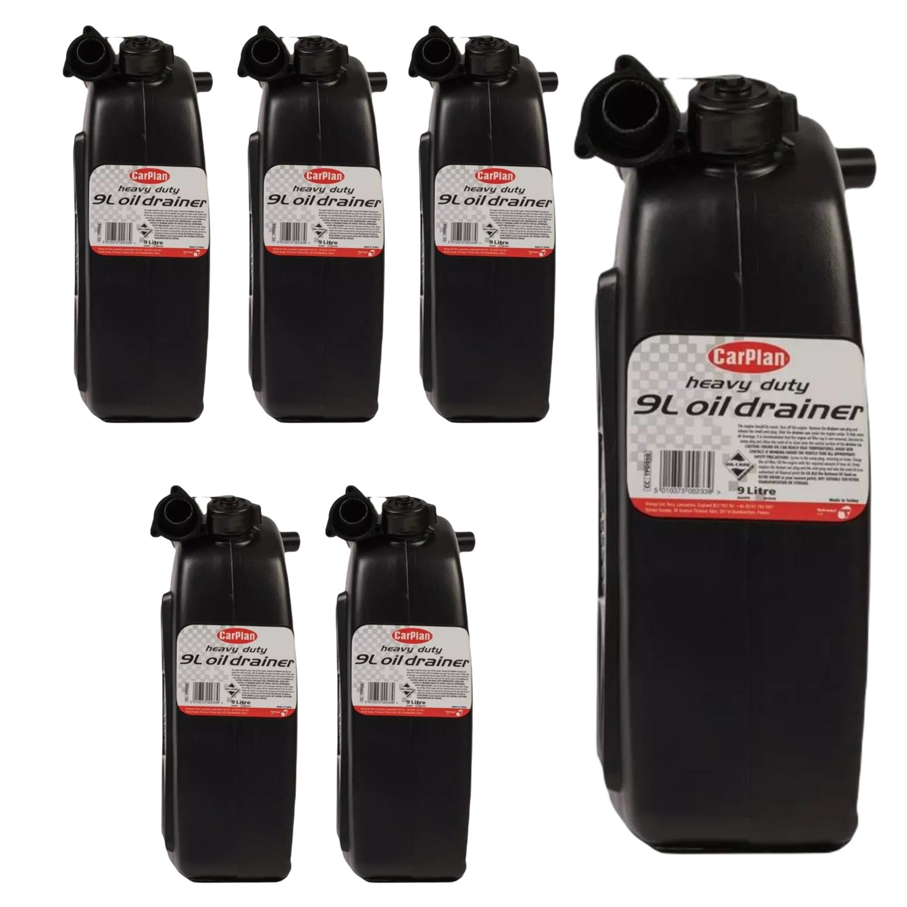 Heavy Duty Plastic Waste Car Van Oil Drain Draining Can Tray Bottle 9L - Picture 43 of 56