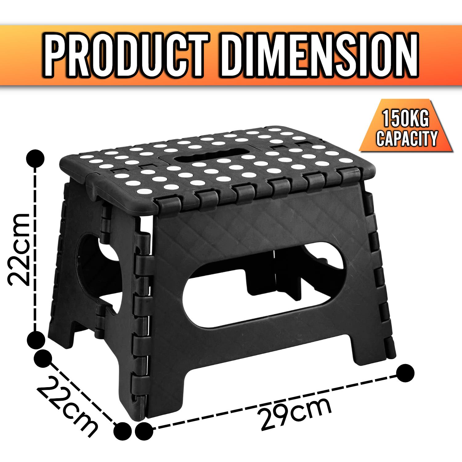 Folding Step Stool Portable Lightweight Durable Space Efficient Non-Slip Stool - Picture 3 of 18