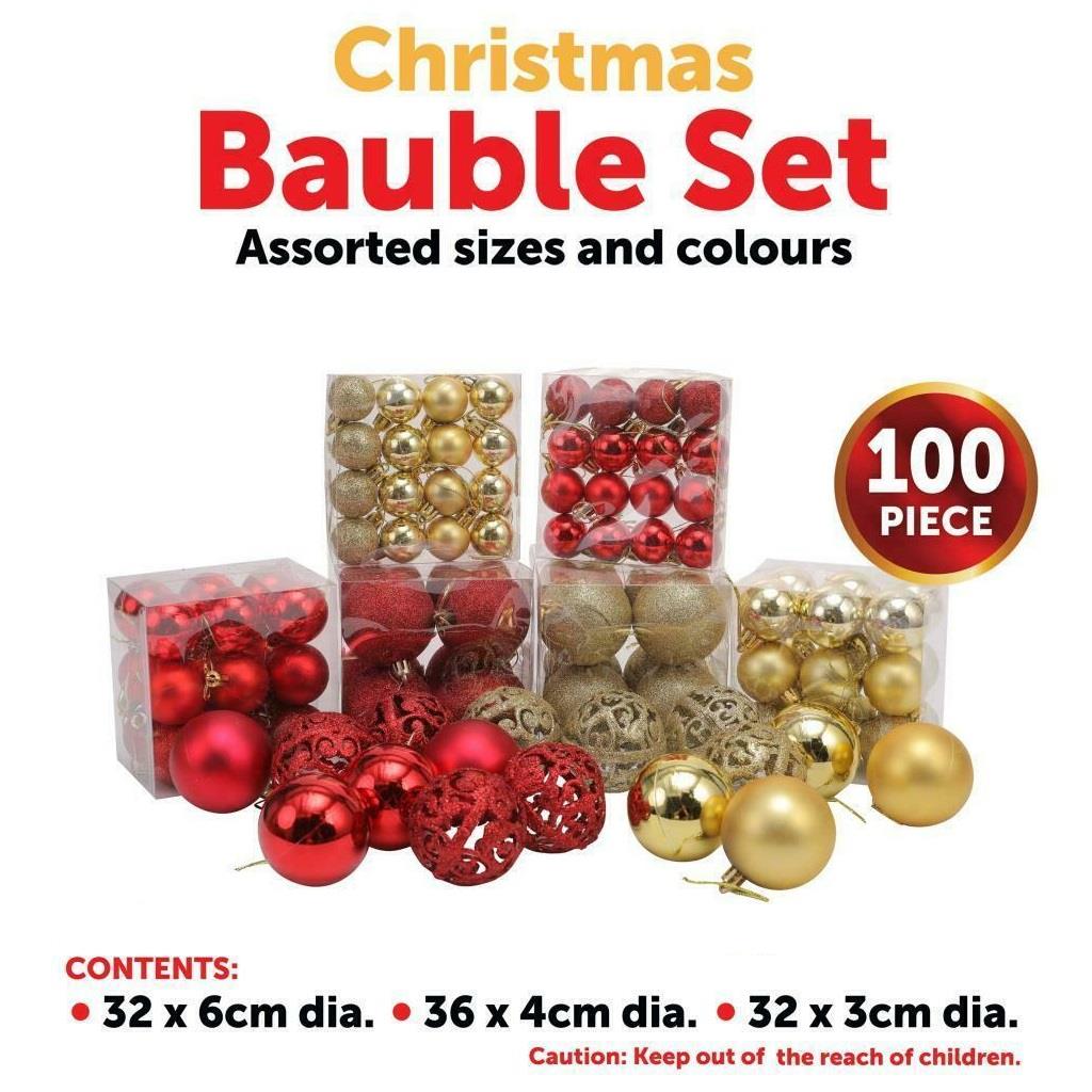Christmas Baubles Set & Baubles Storage Boxes Xmas Ornaments Decoration - Picture 22 of 44