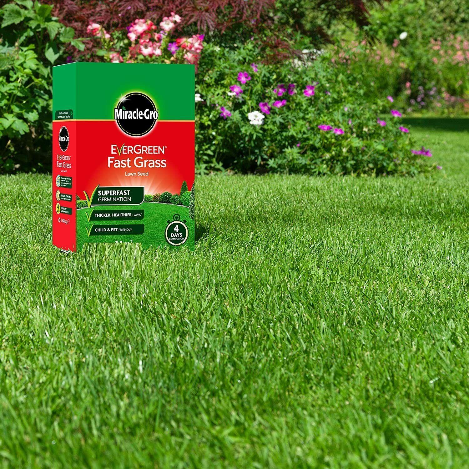 EVERGREEN MIRACLEGRO MULTIPURPOSE AND FAST GRASS LAWN SEED eBay