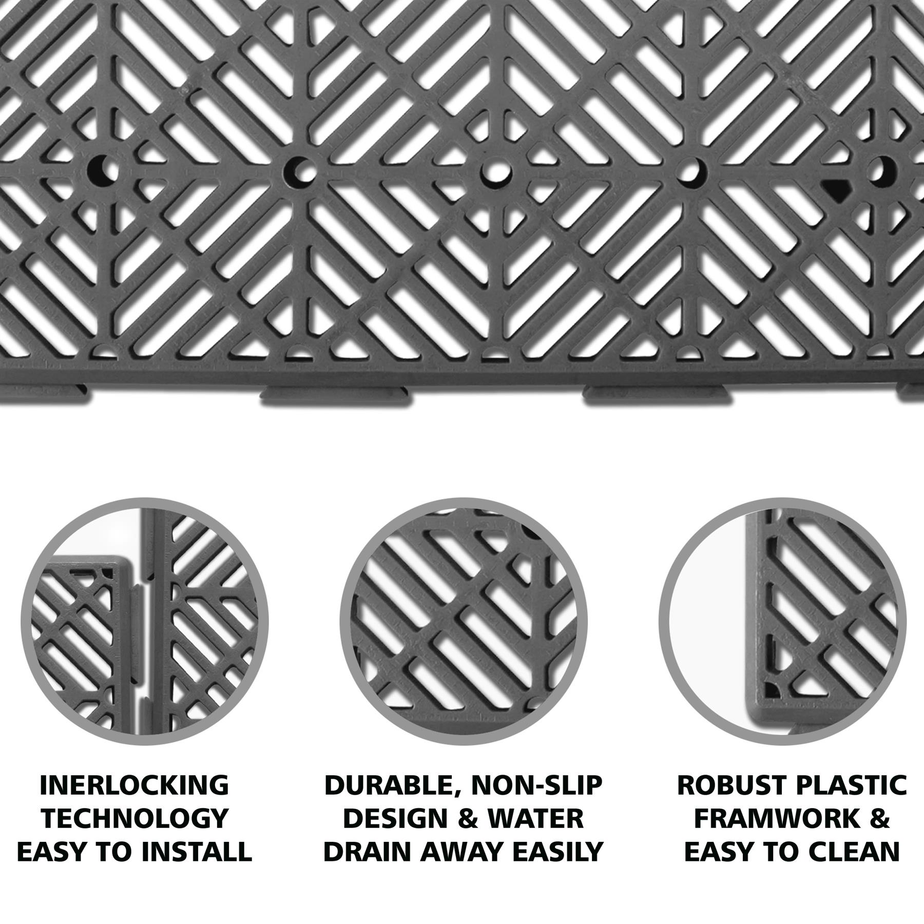 NEW HEAVY DUTY GARDEN PAVING SLABS PLASTIC PATIO STEPPING PATH LAWN GARDEN - Picture 114 of 131