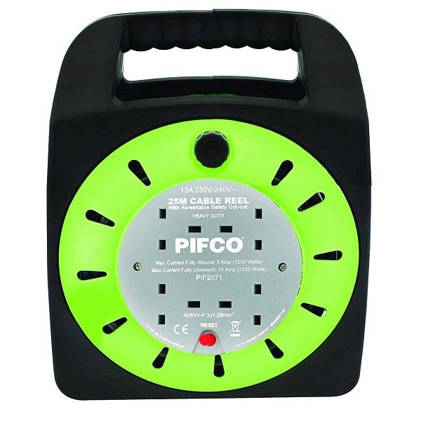 HEAVY DUTY ELECTRICAL Safety Gang Way Extension Reel Cable Lead UK