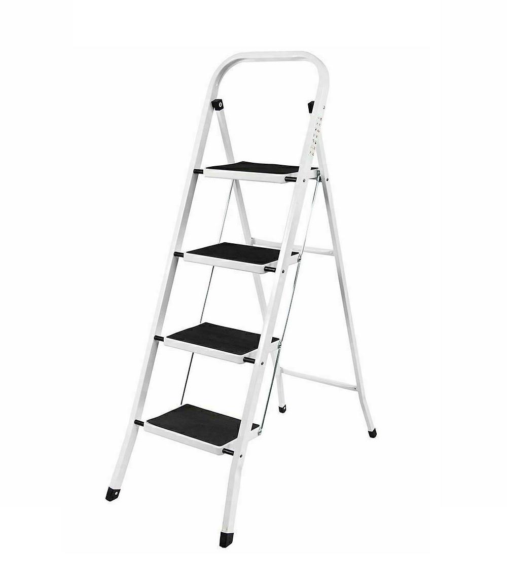 Steel Folding 1 2 3 4 Step Ladder Safety NonSlip Small Stool Ladders Kitchen DIY - Picture 12 of 26